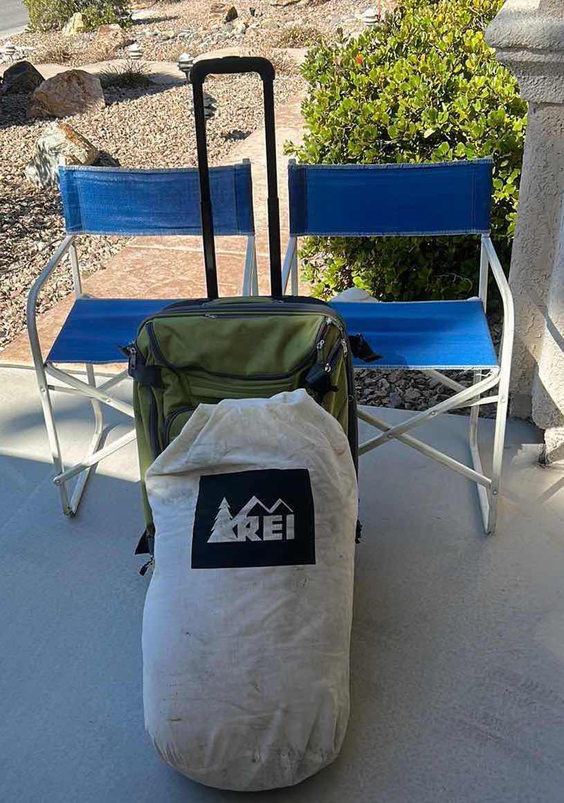 Photo 1 of 2 FOLDING CAMP CHAIRS, SLEEPING BAG AND SUITCASE