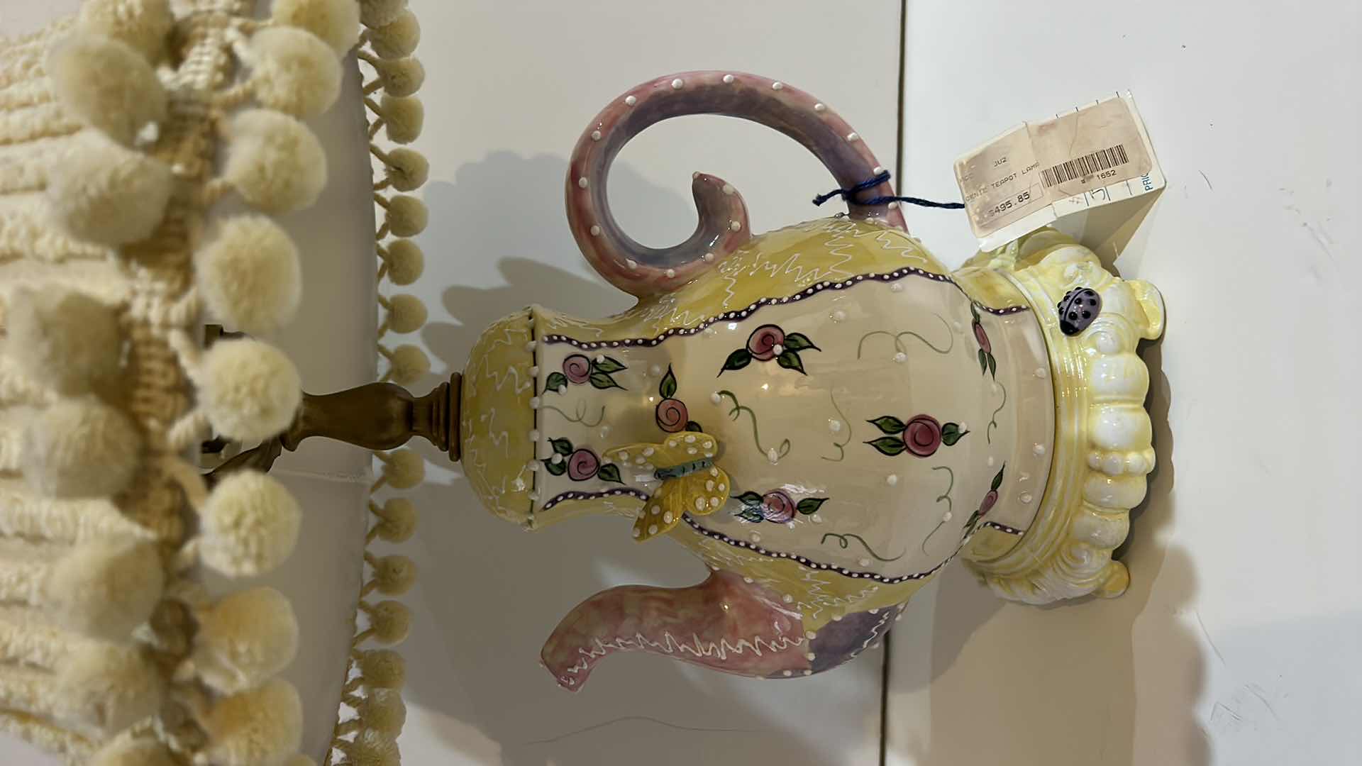Photo 1 of HANDPAINTED PORCELAIN TEAPOT LAMP H20”