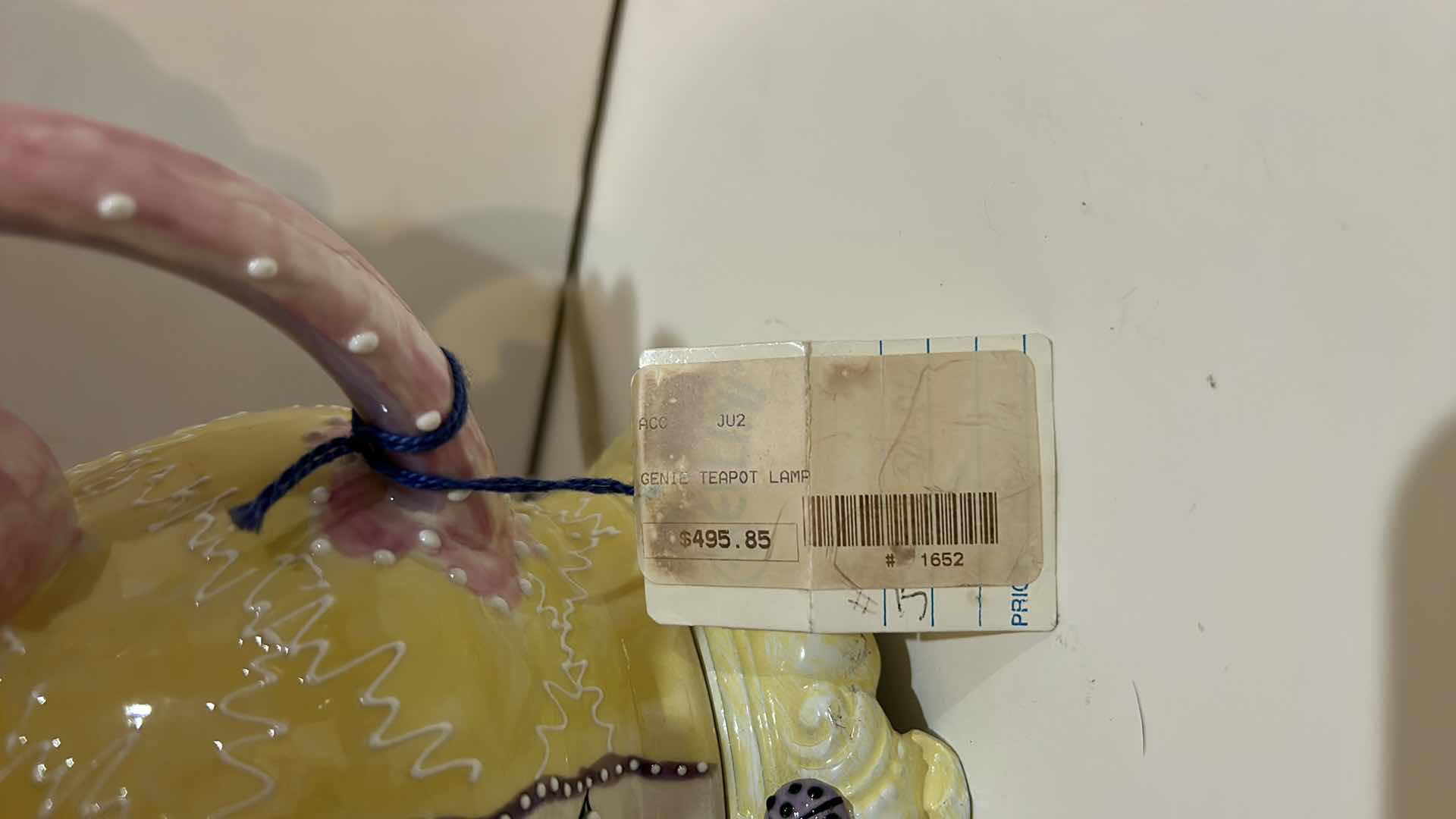 Photo 1 of HANDPAINTED PORCELAIN TEAPOT LAMP H20”