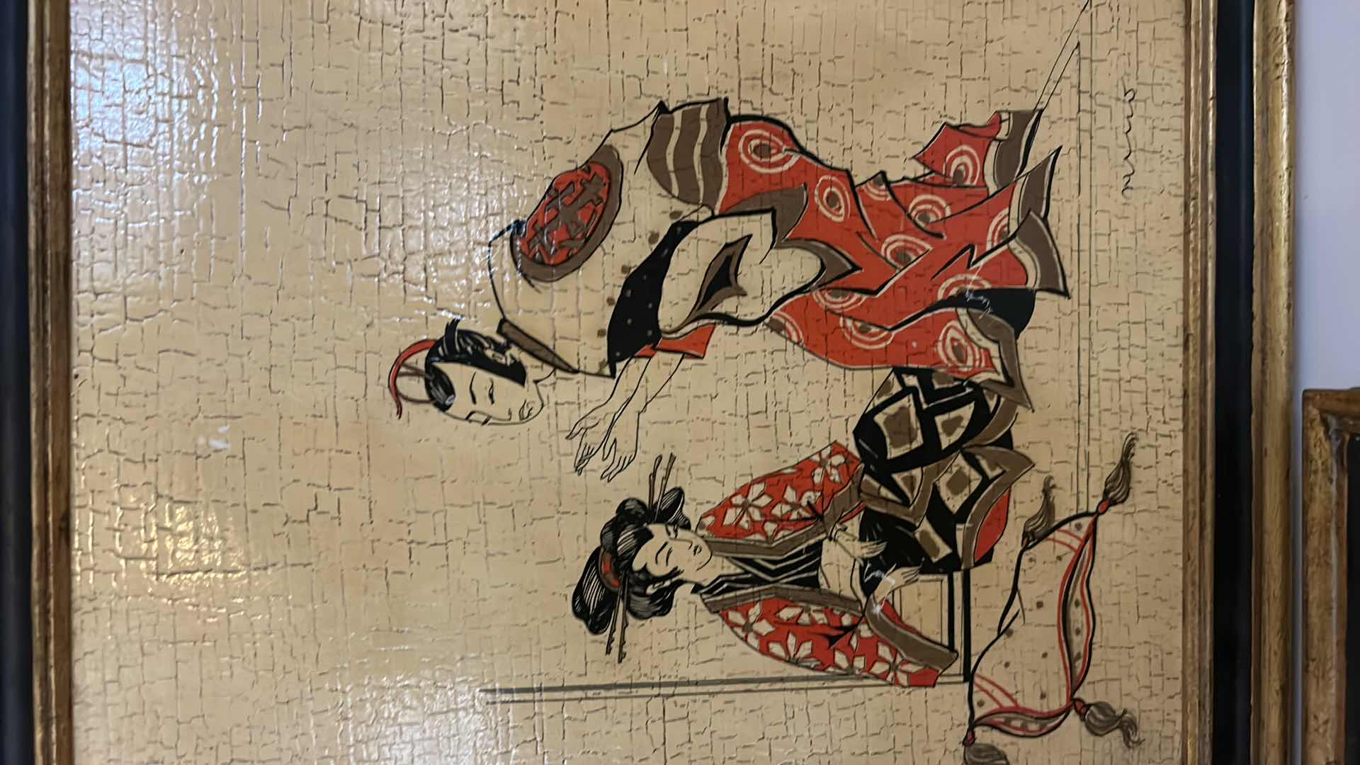 Photo 1 of 3 SIGNED FLORENTIA ORIENTAL ARTWORK PIECES 13” x 16 1/2”