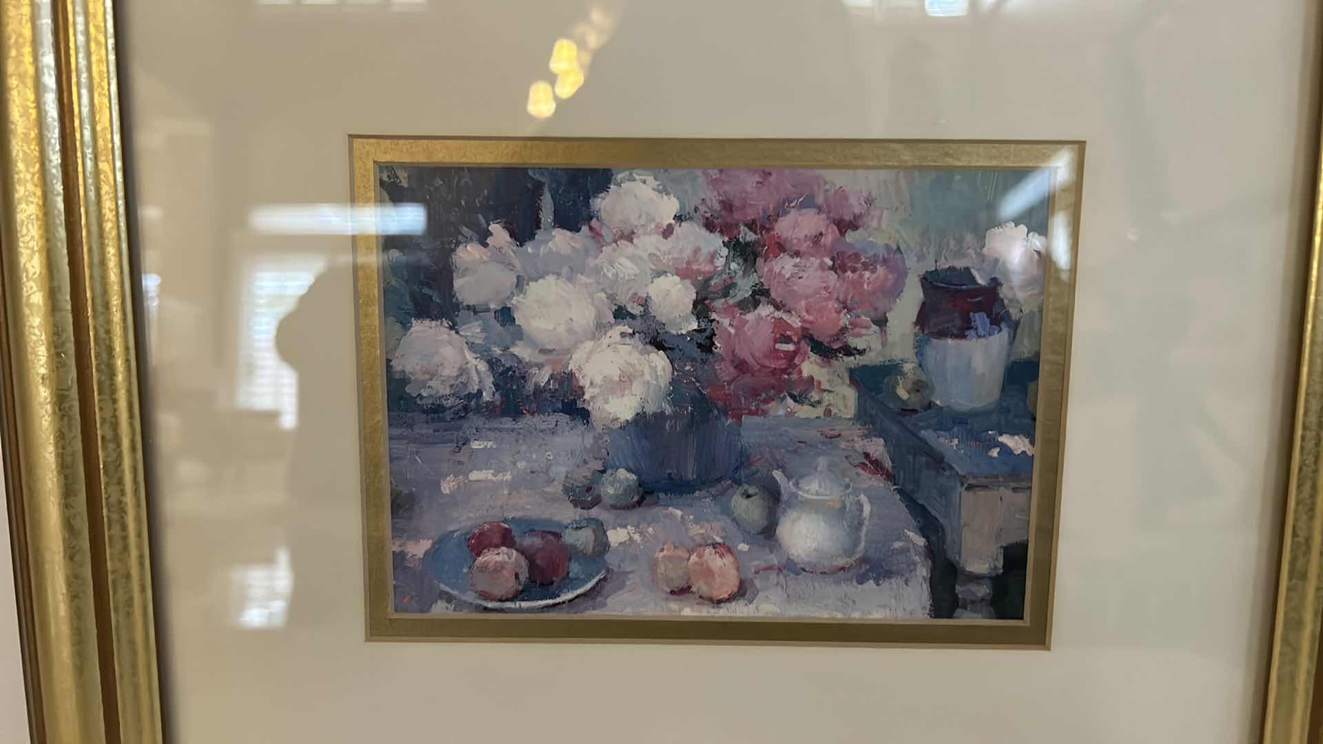 Photo 1 of HOME DECOR- FLORAL WATERCOLOR GOLD FRAMED ARTWORK 14 1/2” x 12 1/2