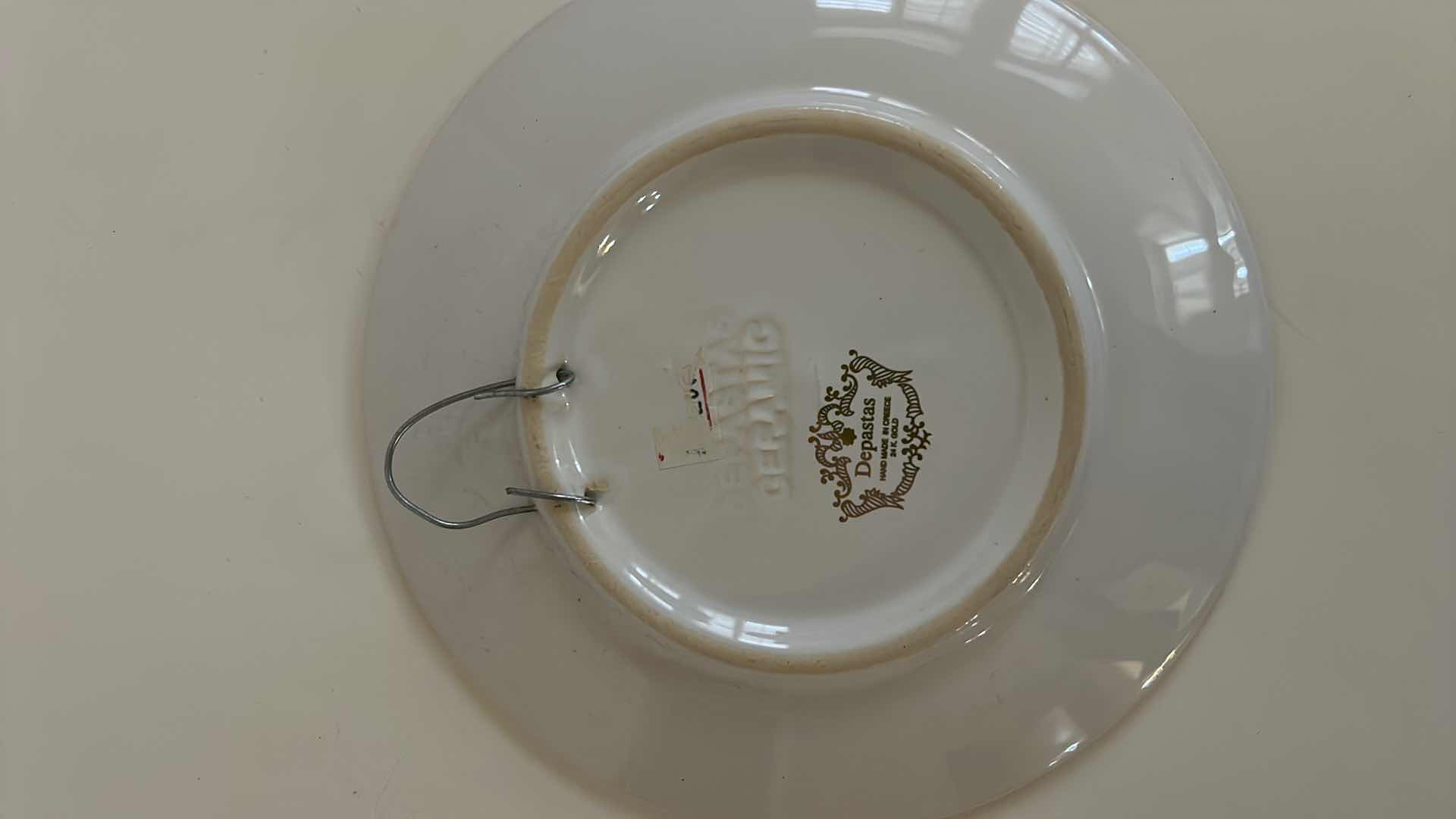 Photo 6 of HOME DECOR- PORCELAIN PLATE ASSORTMENT FROM GREECE, (2 HANDMADE 24K GOLD TIPPED)