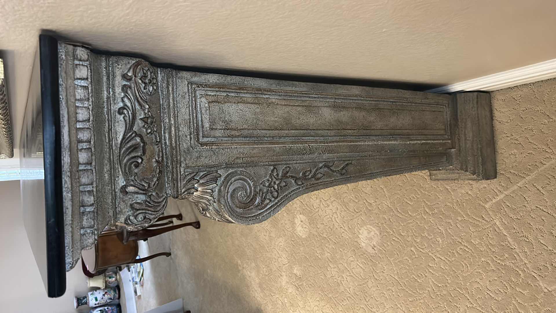 Photo 6 of OPPULANT MANTEL SURROUND WITH HEAVY BLACK MARBLE TOP 80“ x 14“ x 51 “