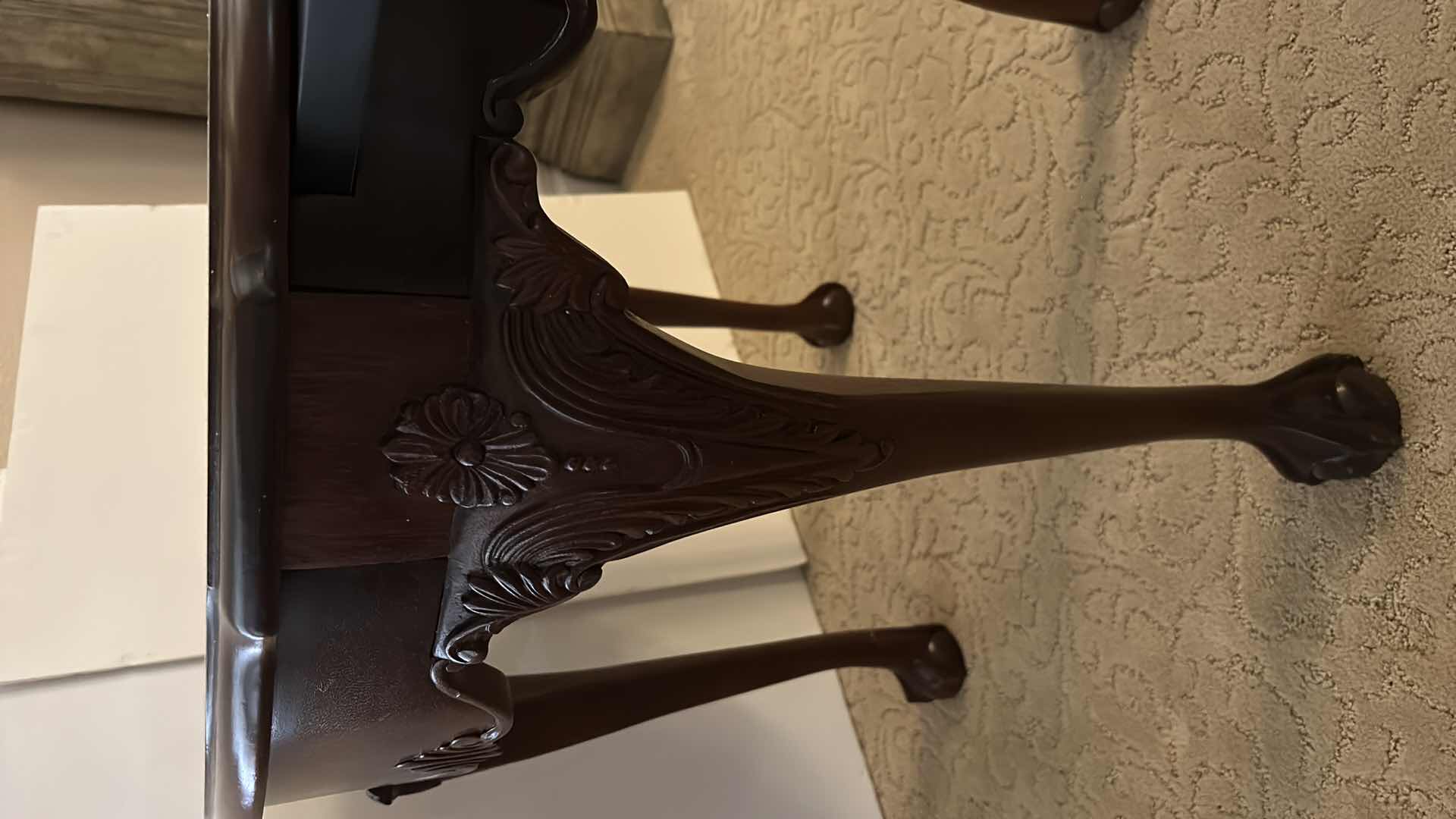 Photo 1 of VINTAGE WOOD TABLE 27 1/2" X 23” x 24 1/2”