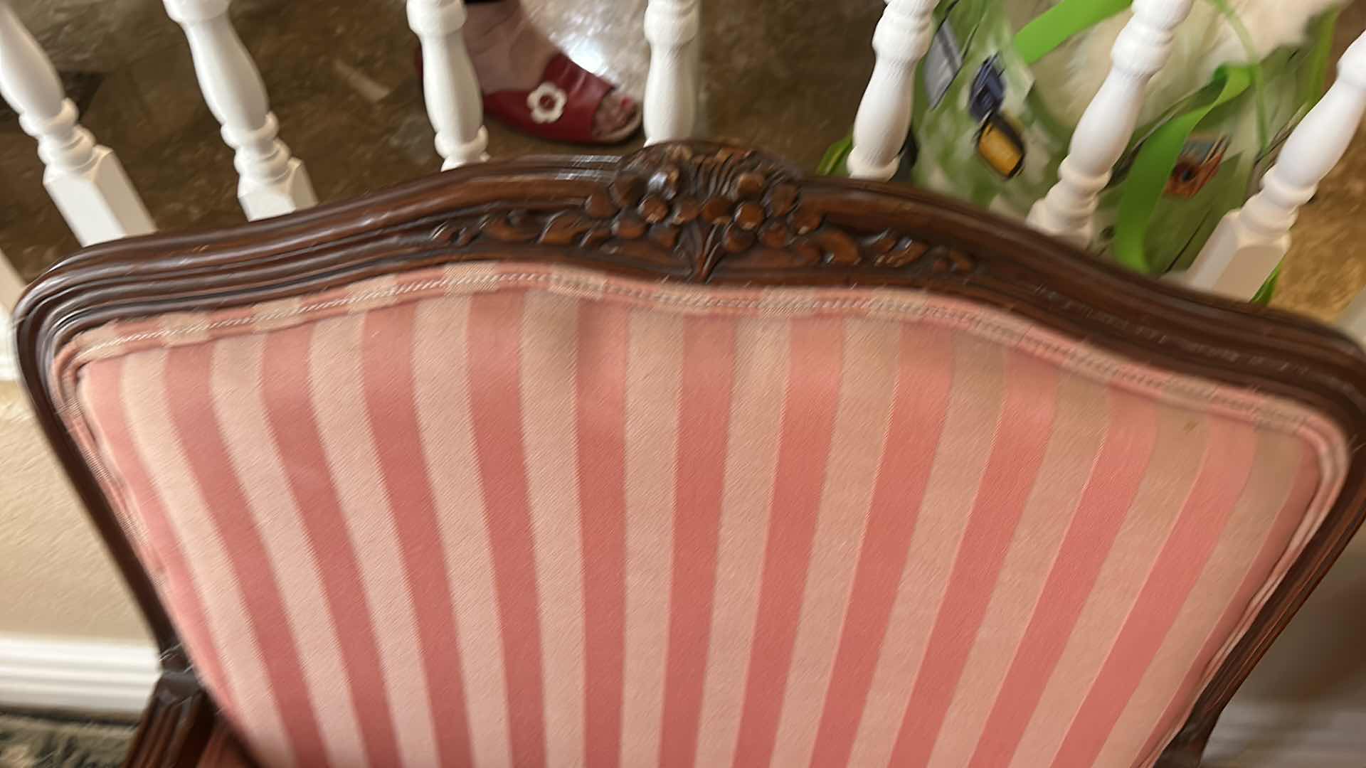 Photo 1 of VINTAGE OVERSIZED FRENCH PROVINCIAL CARVED WOOD BERGERE LOUNGE CHAIR 33” x 36” x 36"