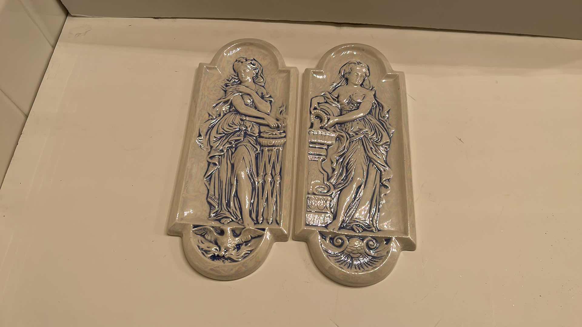 Photo 1 of 2 PORCELAIN PLAQUES 
5 1/4” x 12.5”