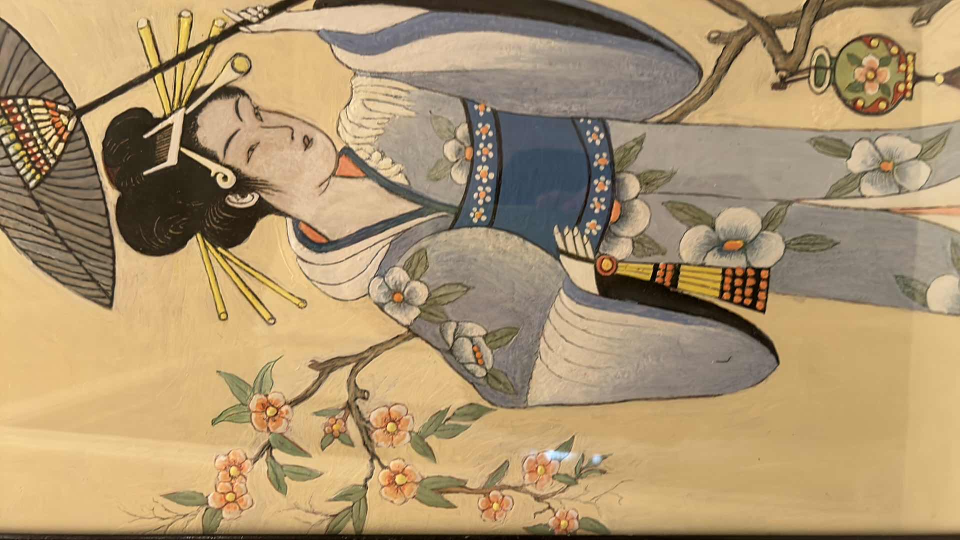 Photo 1 of WALL DECOR - GEISHA ARTWORK FRAMED 
14 1/4” x 28 1/2”