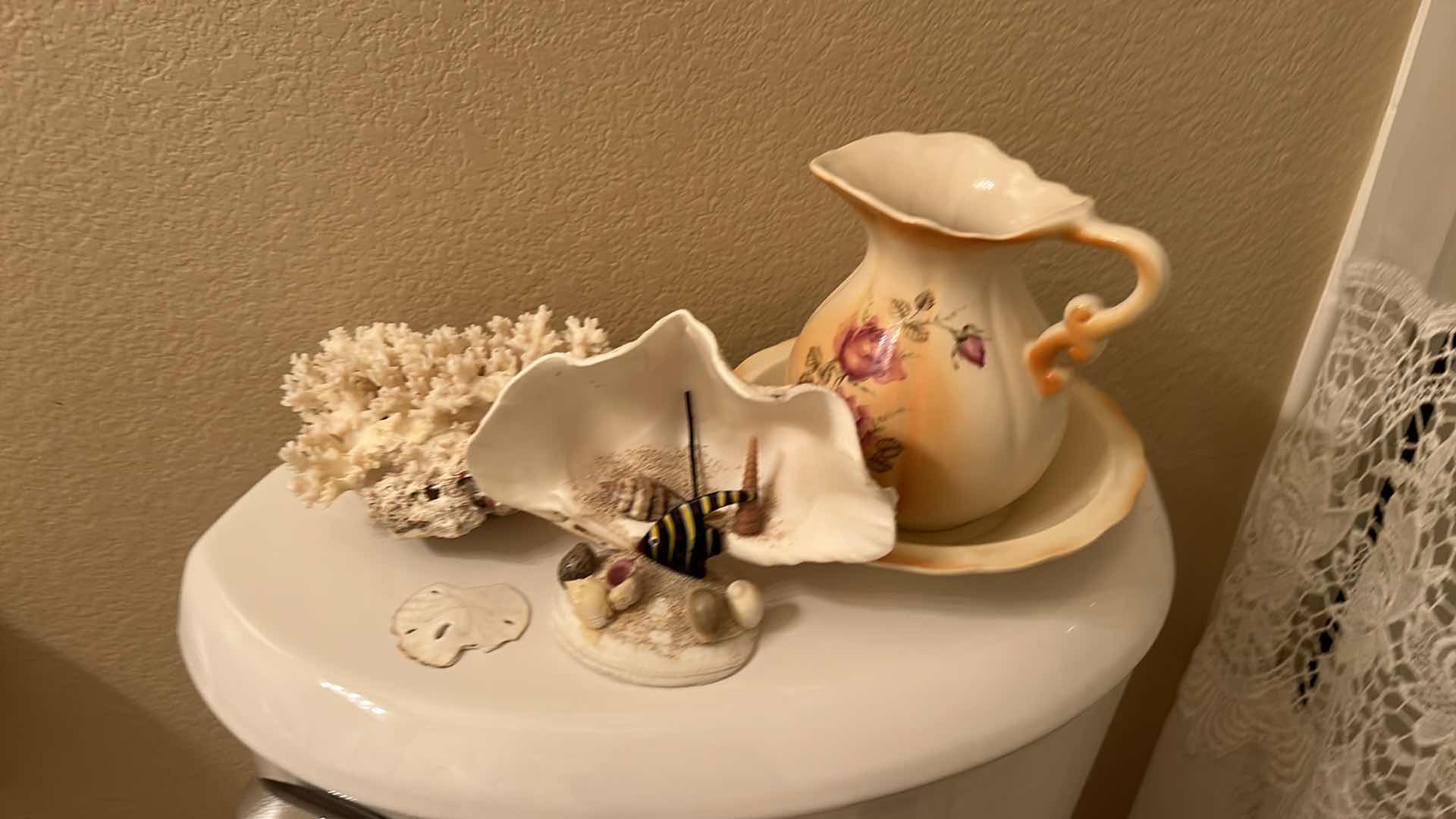 Photo 1 of 2 SHEER PANELS, SHELL COLLECTION & PITCHER WITH BOWL