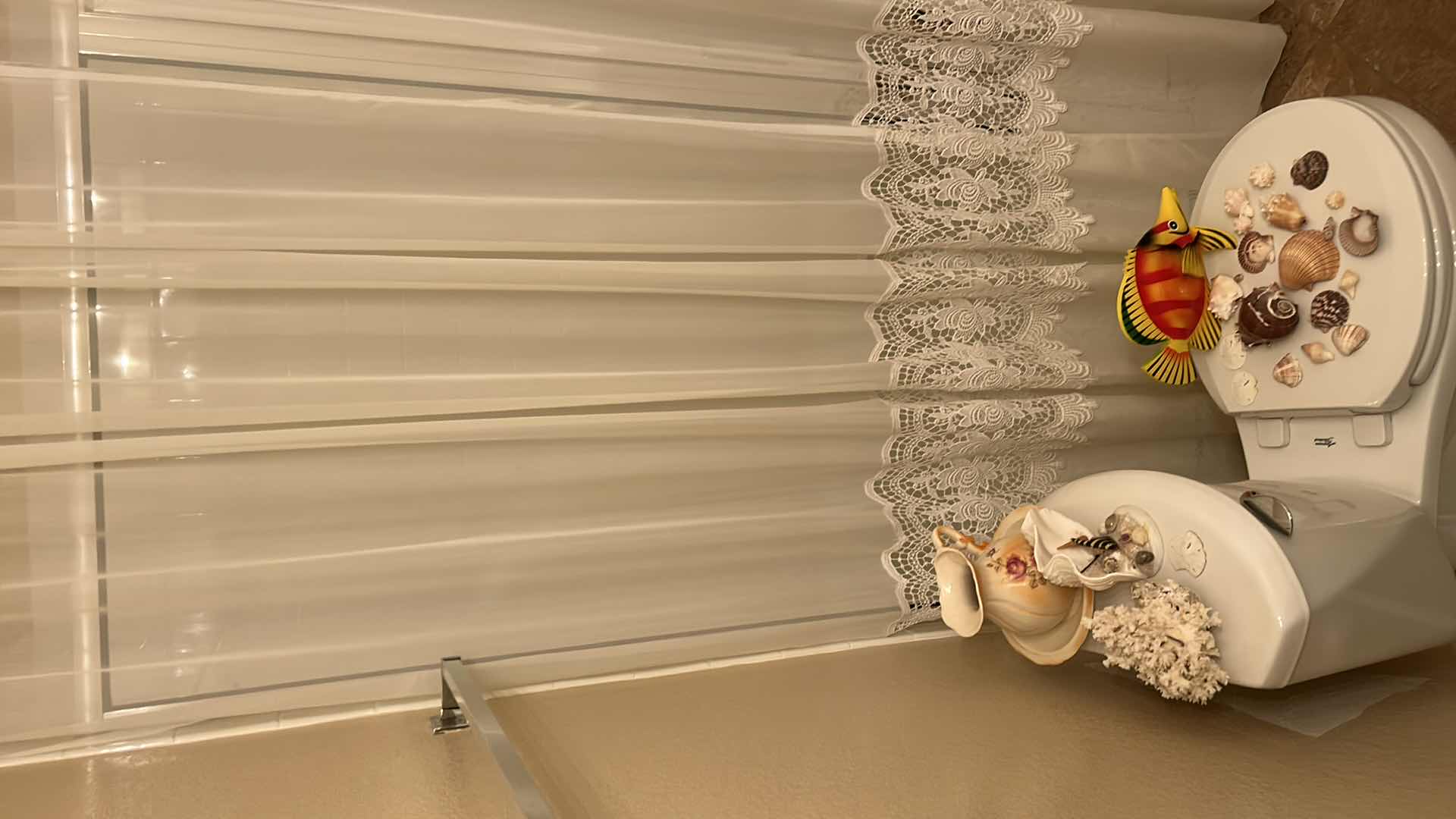 Photo 1 of 2 SHEER PANELS, SHELL COLLECTION & PITCHER WITH BOWL