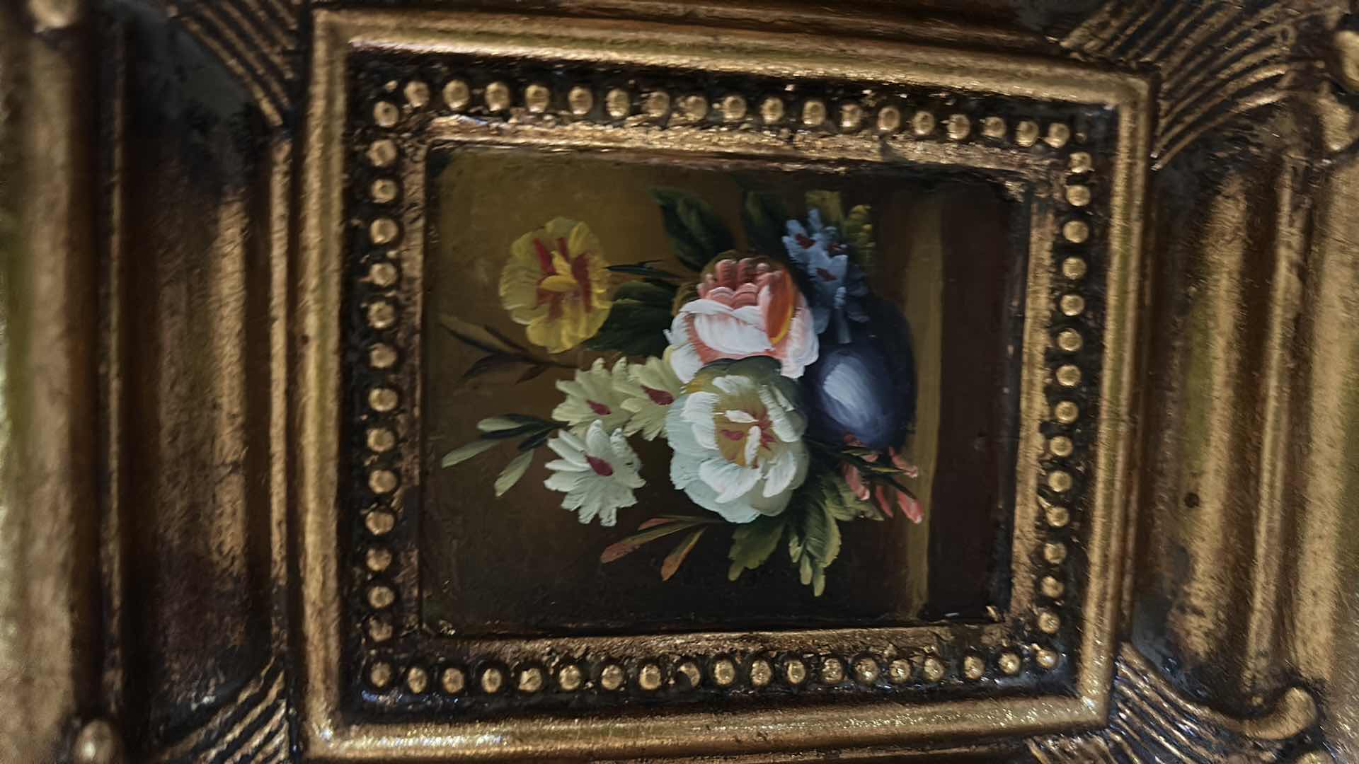 Photo 6 of 2 WALL DECOR GOLD FRAMED MONET FLORAL 7” x 9”, SOUTHBYS FRUIT 9.5” x 10”