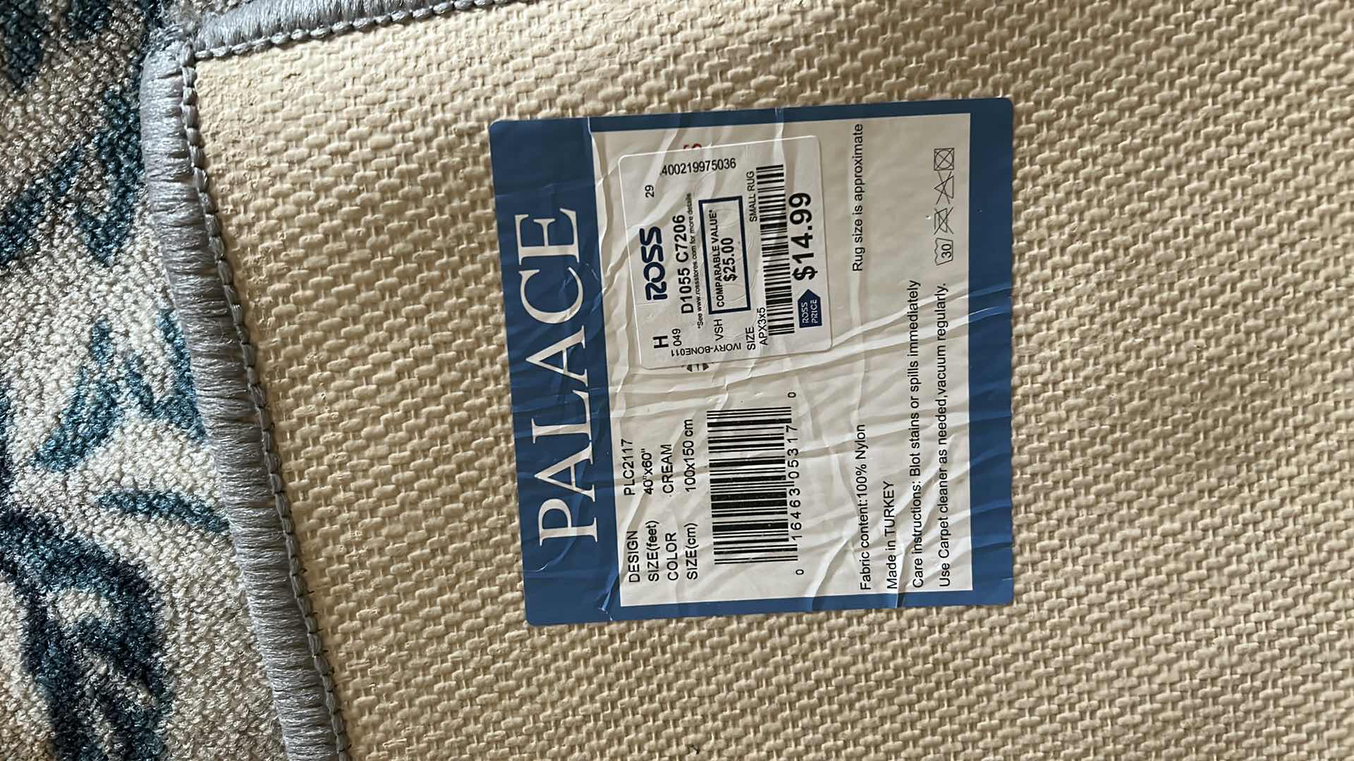 Photo 1 of 2 BLUE AND IVORY CARPETS