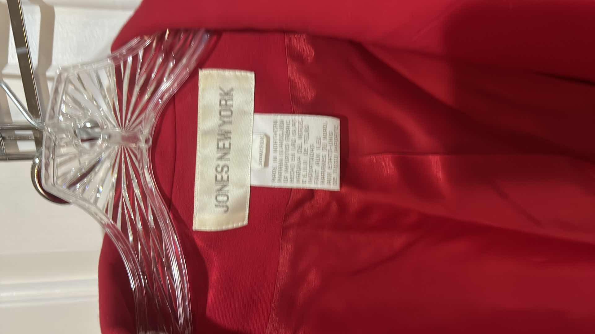 Photo 1 of WOMENSWEAR- RED 2 PC 100% PURE NEW WOOL JONES NEW YORK SIZE 20W