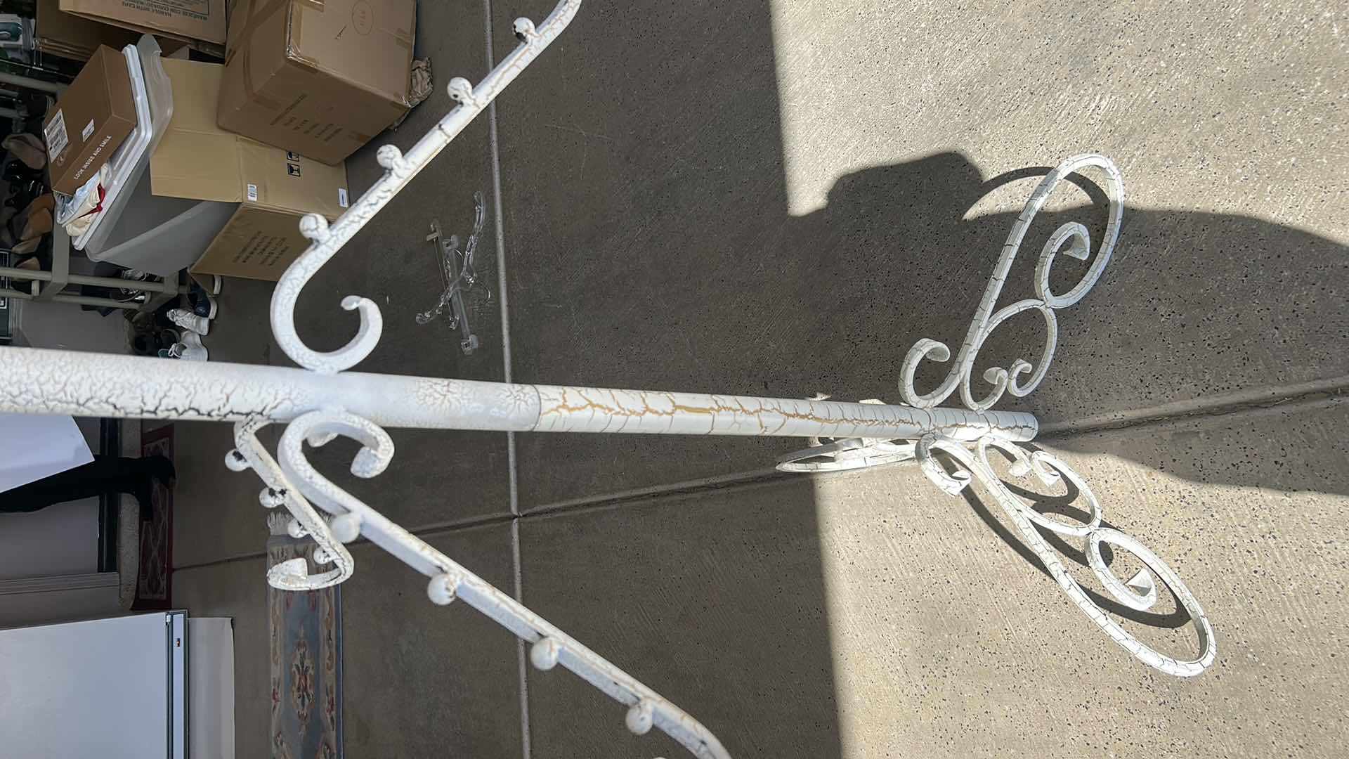 Photo 1 of HEAVY METAL CLOTHING RACK H74”