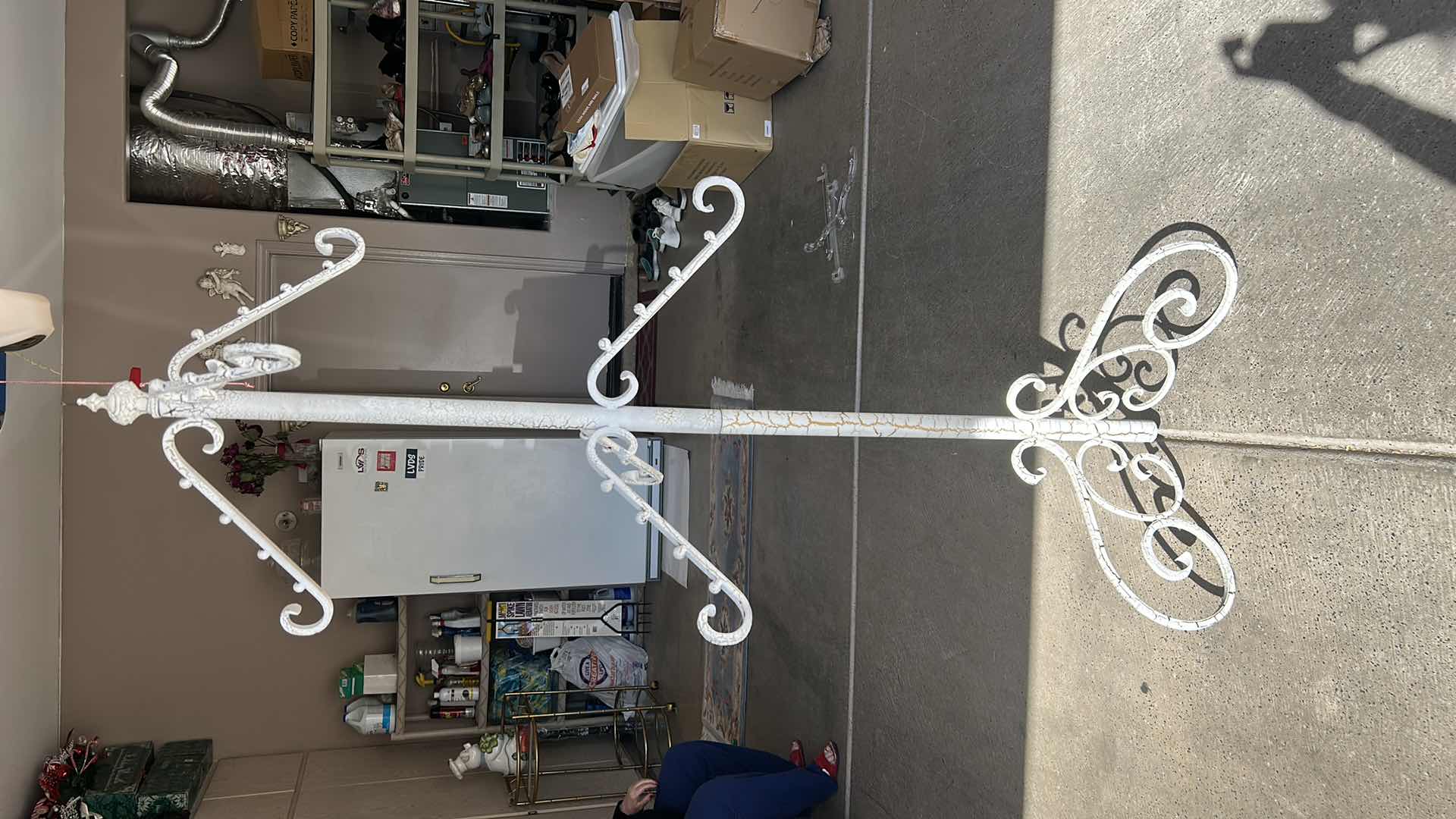 Photo 1 of HEAVY METAL CLOTHING RACK H74”