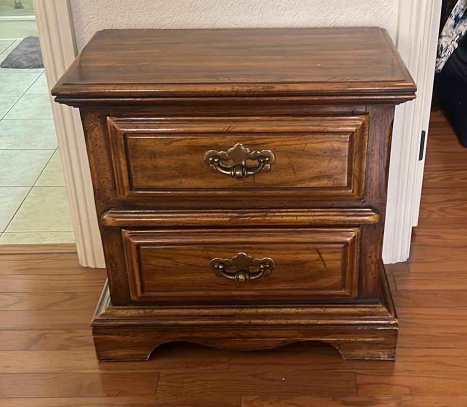 Photo 6 of VINTAGE WOOD NIGHTSTAND 26" X 15" X 25"