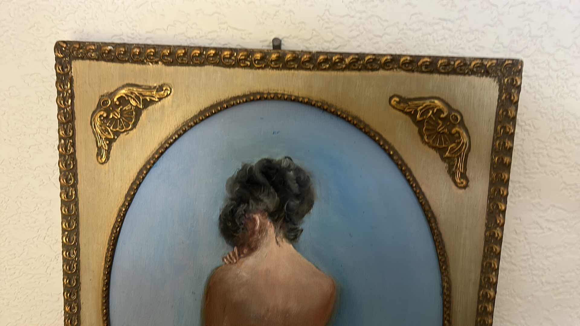 Photo 4 of SIGNED OIL ON CANVAS “WOMAN” FRAMED ARTWORK 13 1/4” x 16 1/4”