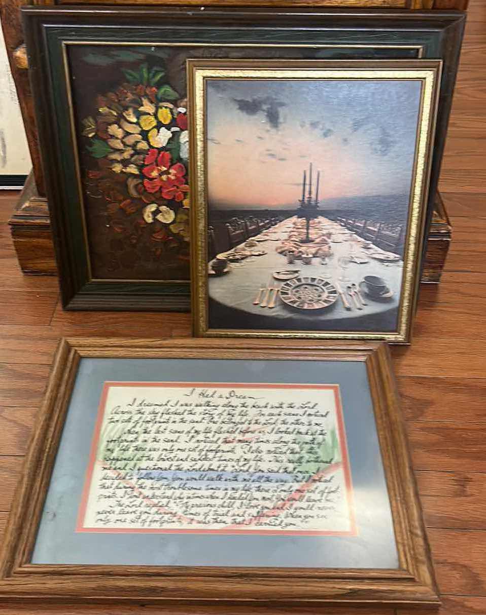 Photo 6 of 3 VINTAGE ARTWORK LARGEST (LARGEST 21” x 17”