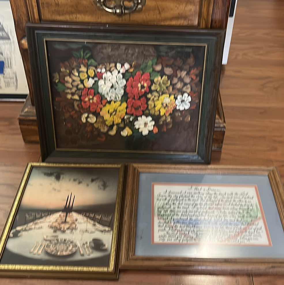 Photo 7 of 3 VINTAGE ARTWORK LARGEST (LARGEST 21” x 17”