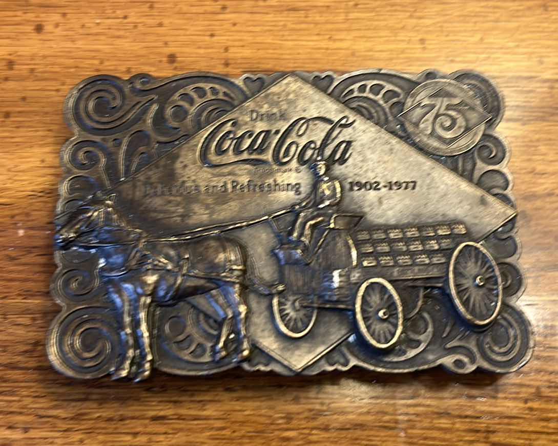Photo 1 of VINTAGE METAL COCA COLA BELT BUCKLE