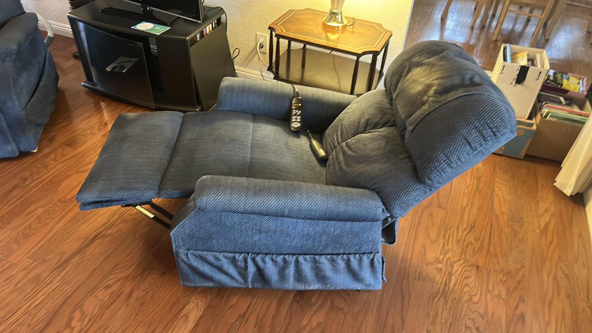 Photo 1 of GOLDEN POWER LIFT AND RECLINING BLUE UPHOLSTERED RECLINER CHAIR