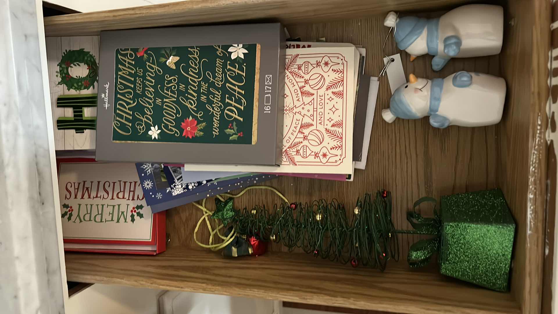 Photo 1 of 2 DRAWERS FULL OF CHRISTMAS ITEMS