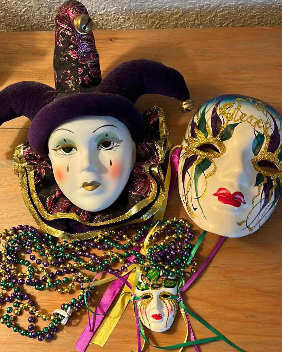 Photo 1 of PORCELAIN MARDI GRAS MASQUERADE MASKS