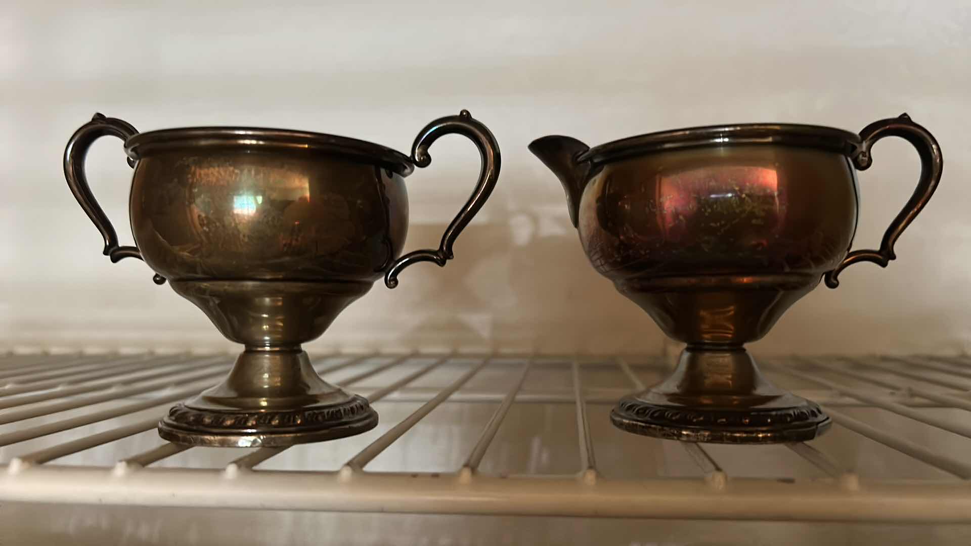 Photo 1 of VINTAGE STERLING SILVER CREAM AND SUGAR