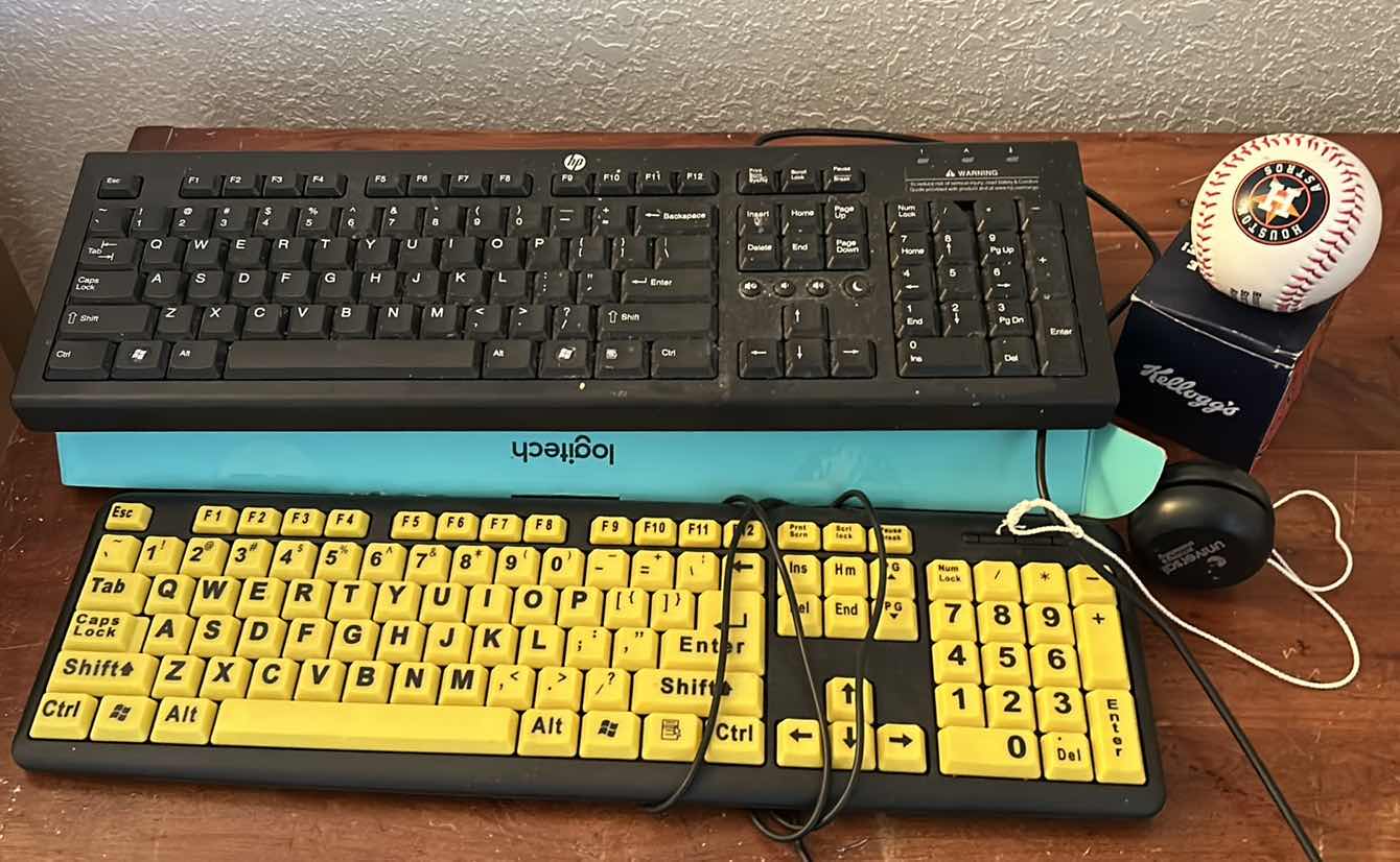 Photo 1 of 2 KEYBOARDS, BASEBALL AND YOYO