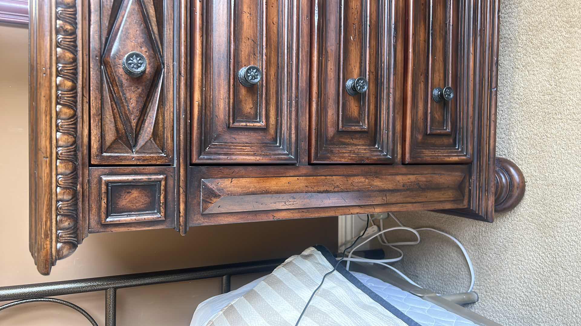 View 3 of HOOKER FURNITURE  WOOD NIGHTSTAND 40 1/2“ x 18 1/2“ x 37.5”