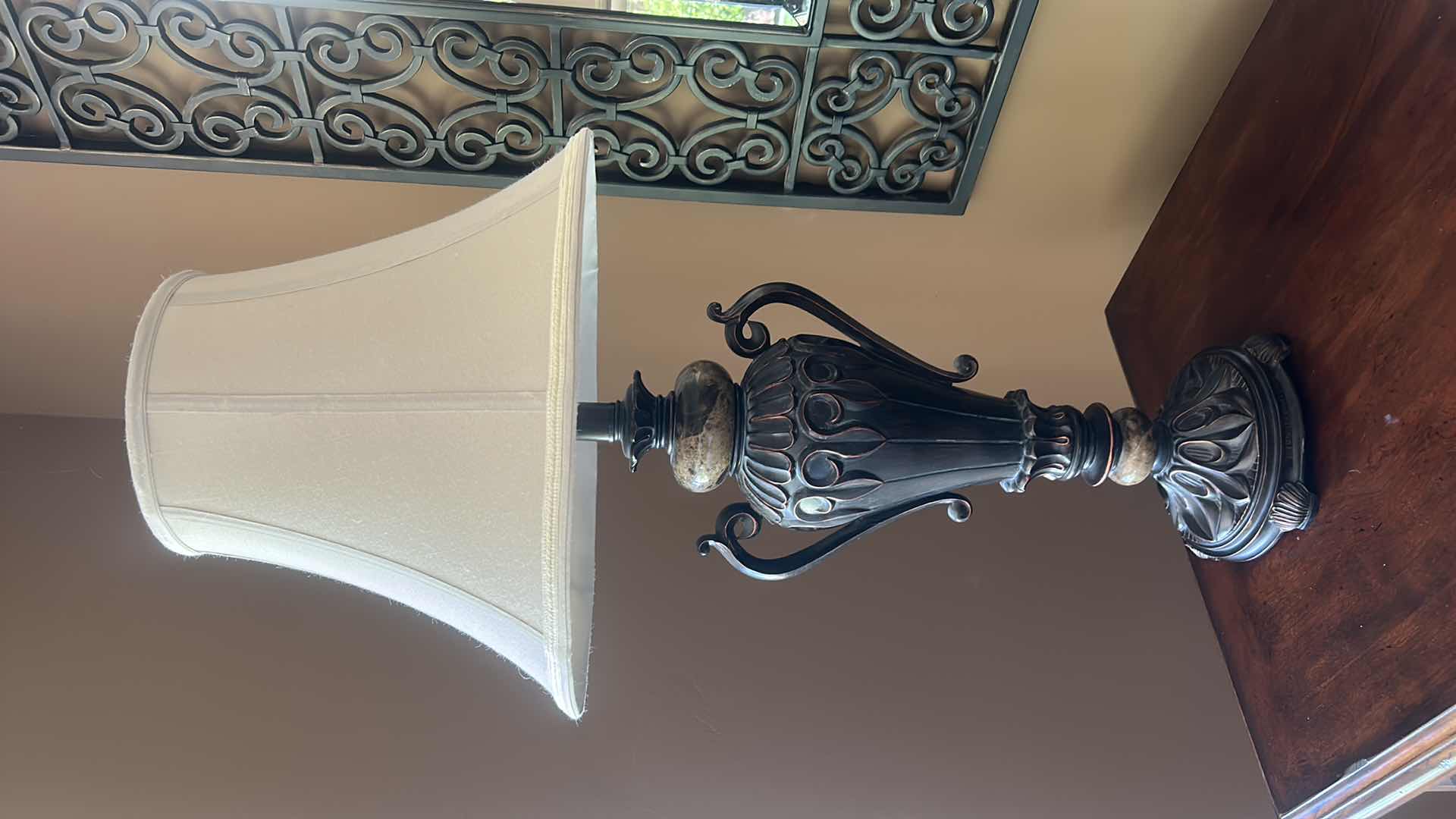 Photo 1 of MARBLE AND METAL TABLE LAMP H3’