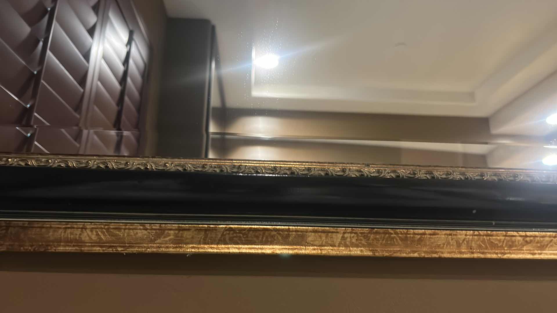 Photo 1 of ORNATELY FRAMED BEVELED GLASS MIRROR 30” x 42