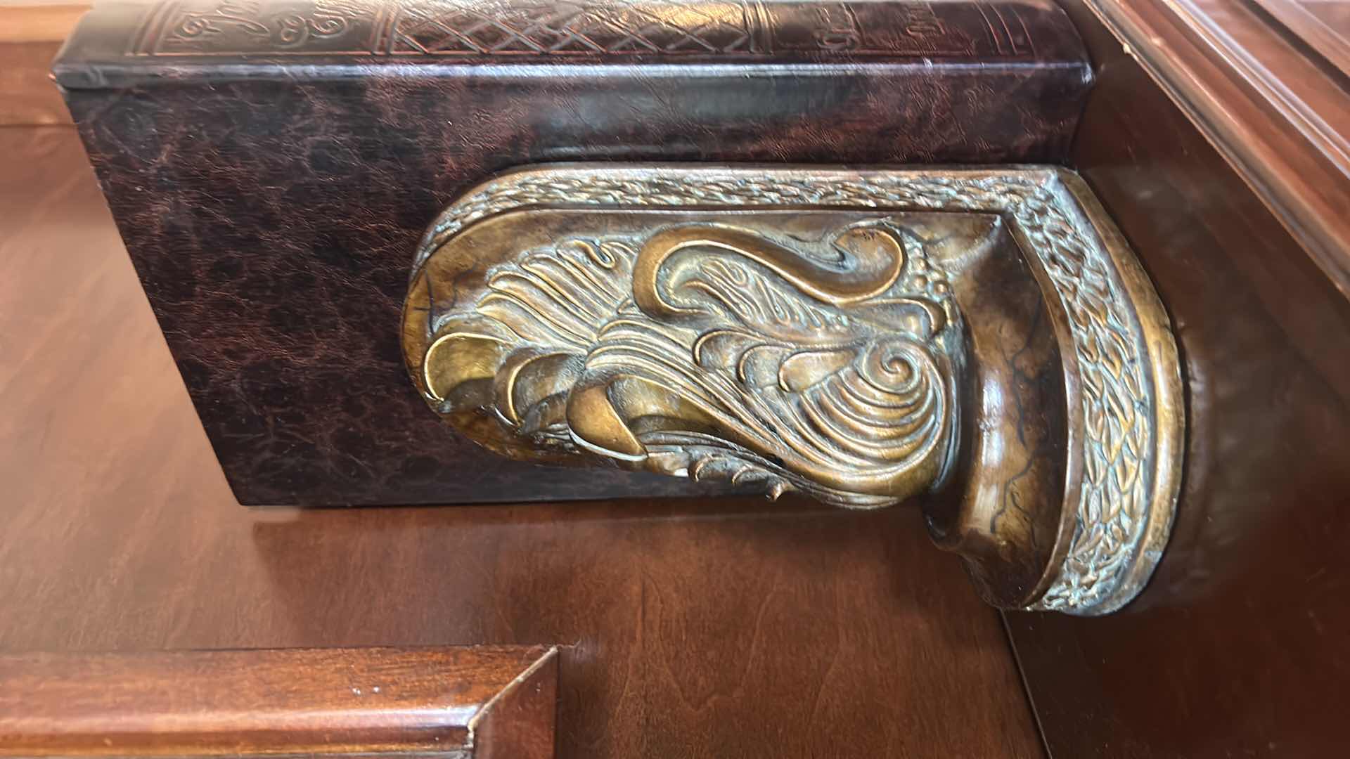 Photo 2 of ORNATE BOOKENDS w 3 FAUX HARDCOVER BOOKS