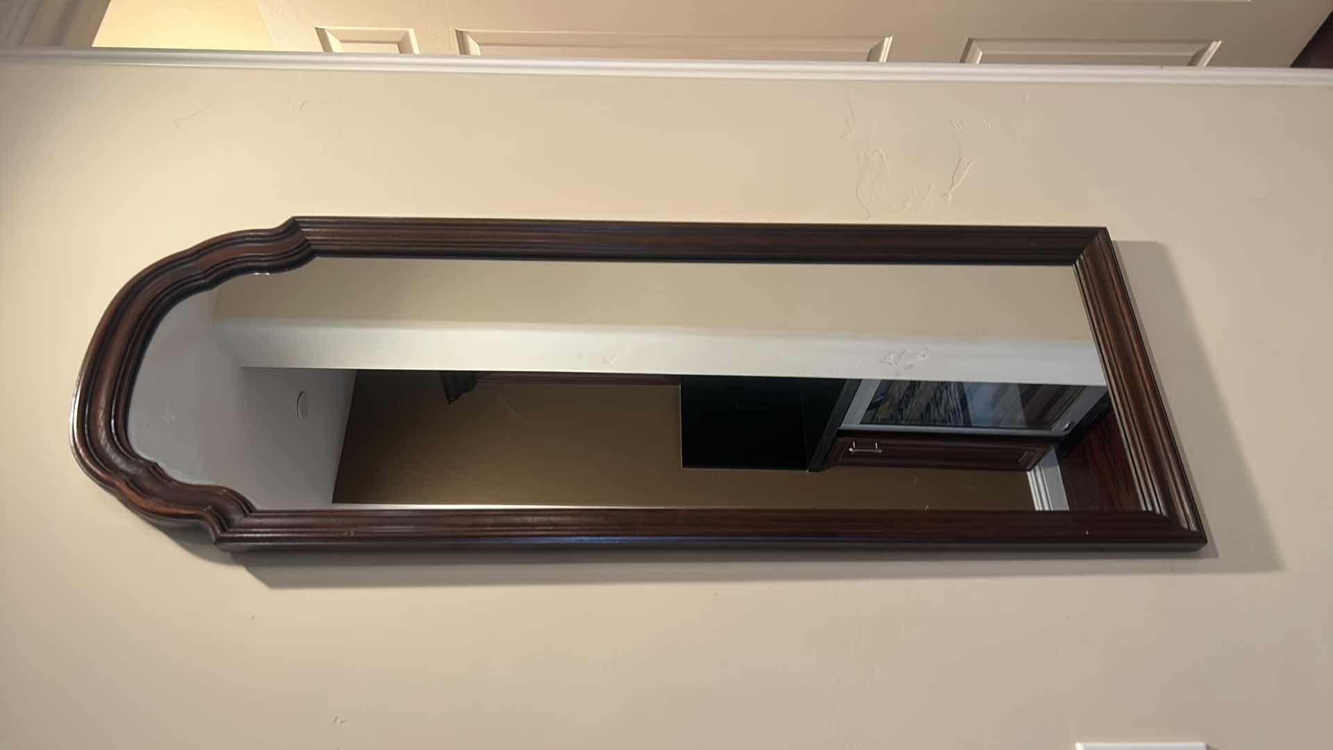 Photo 1 of WOOD FRAMED MIRROR 15” x 42”