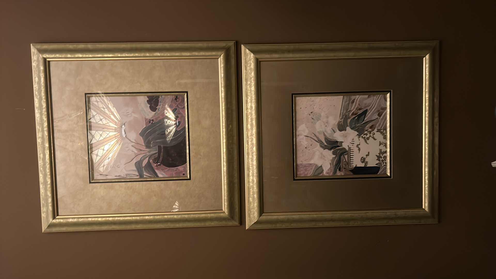 Photo 1 of WALL DECOR - 2 FLORAL ARTWORK FRAMED 2’ x 26”