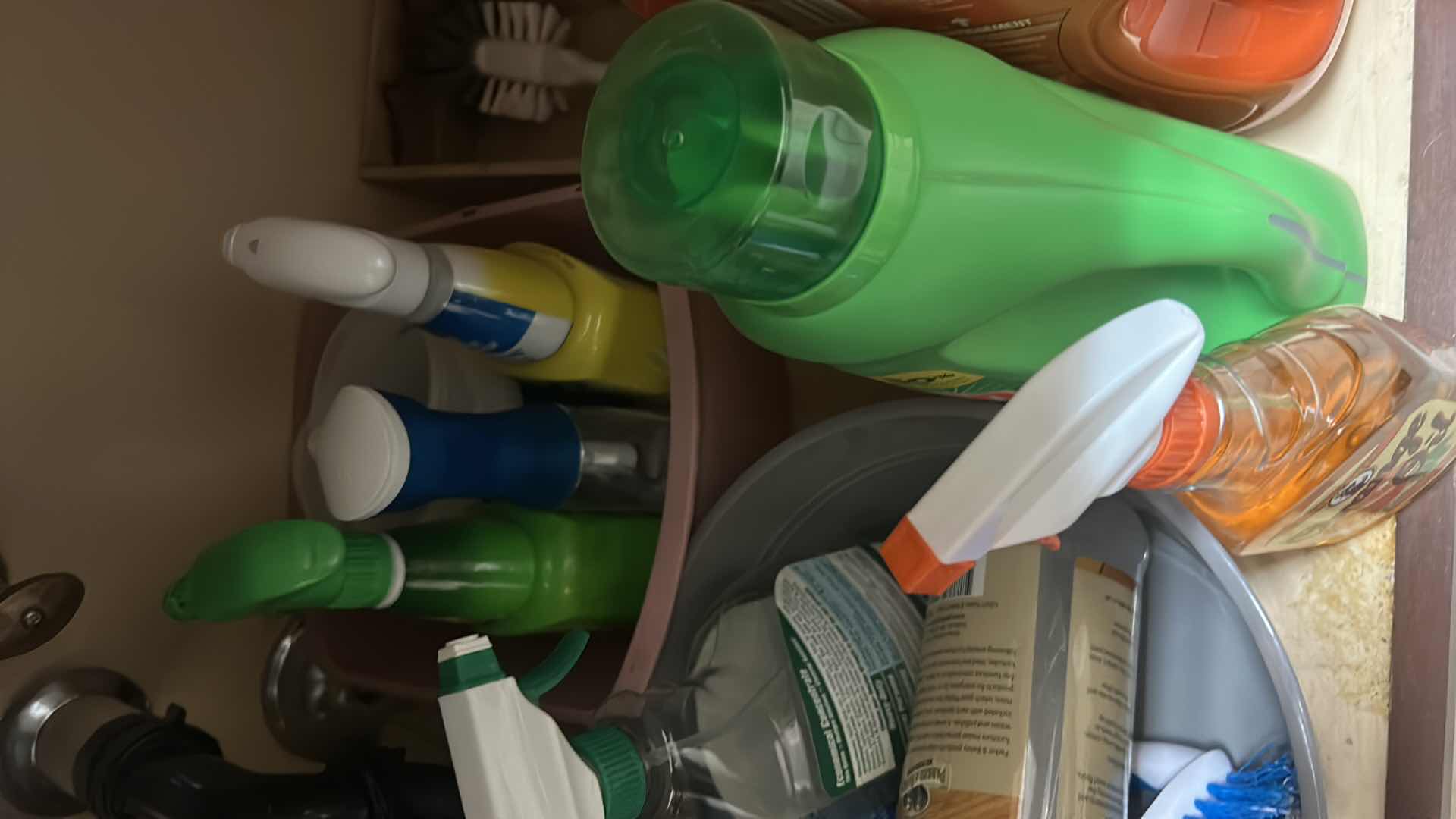 Photo 1 of CLEANING SUPPLIES UNDER SINK IN LAUNDRY ROOM
