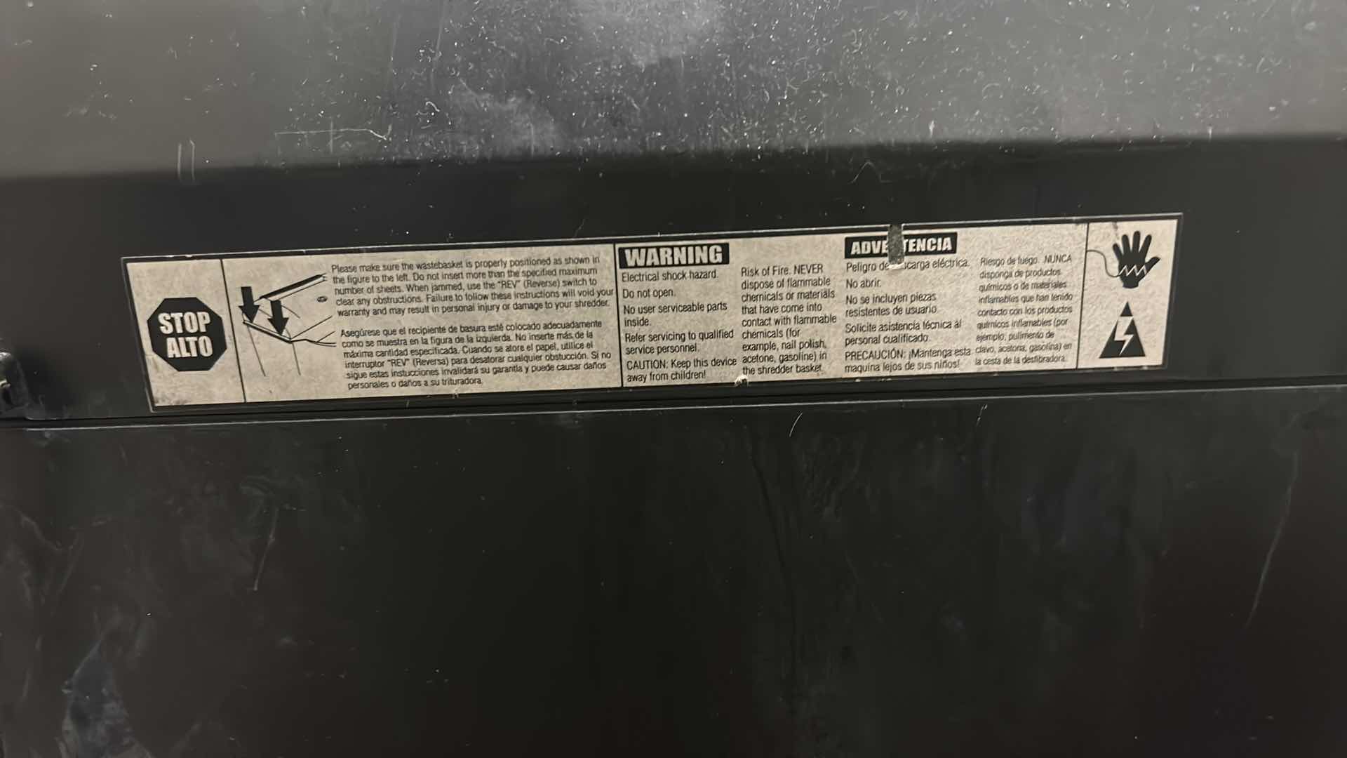 Photo 1 of LARGE OFFICE MAX SHREDDER