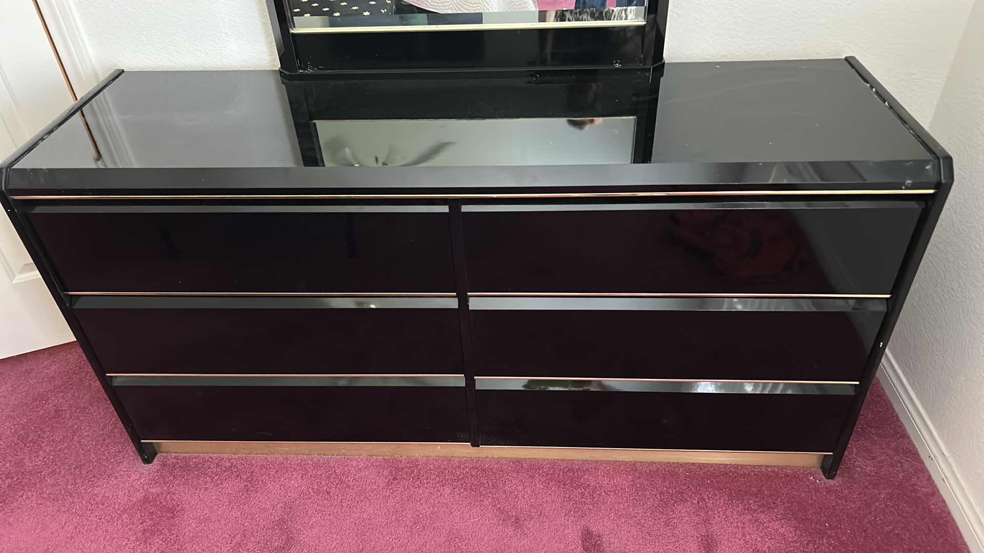 Photo 1 of 6 DRAWER DRESSER WITH MIRROR 5’ x 18” x 6’