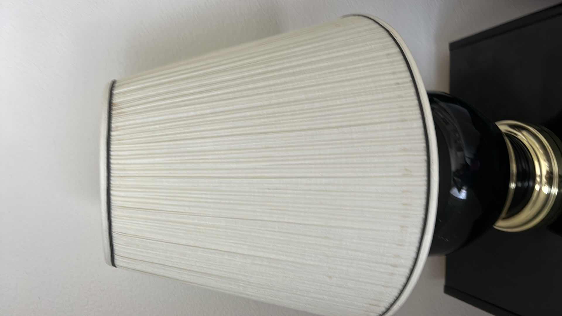 Photo 1 of BLACK PORCELAIN TEMPLE JAR LAMP H28”