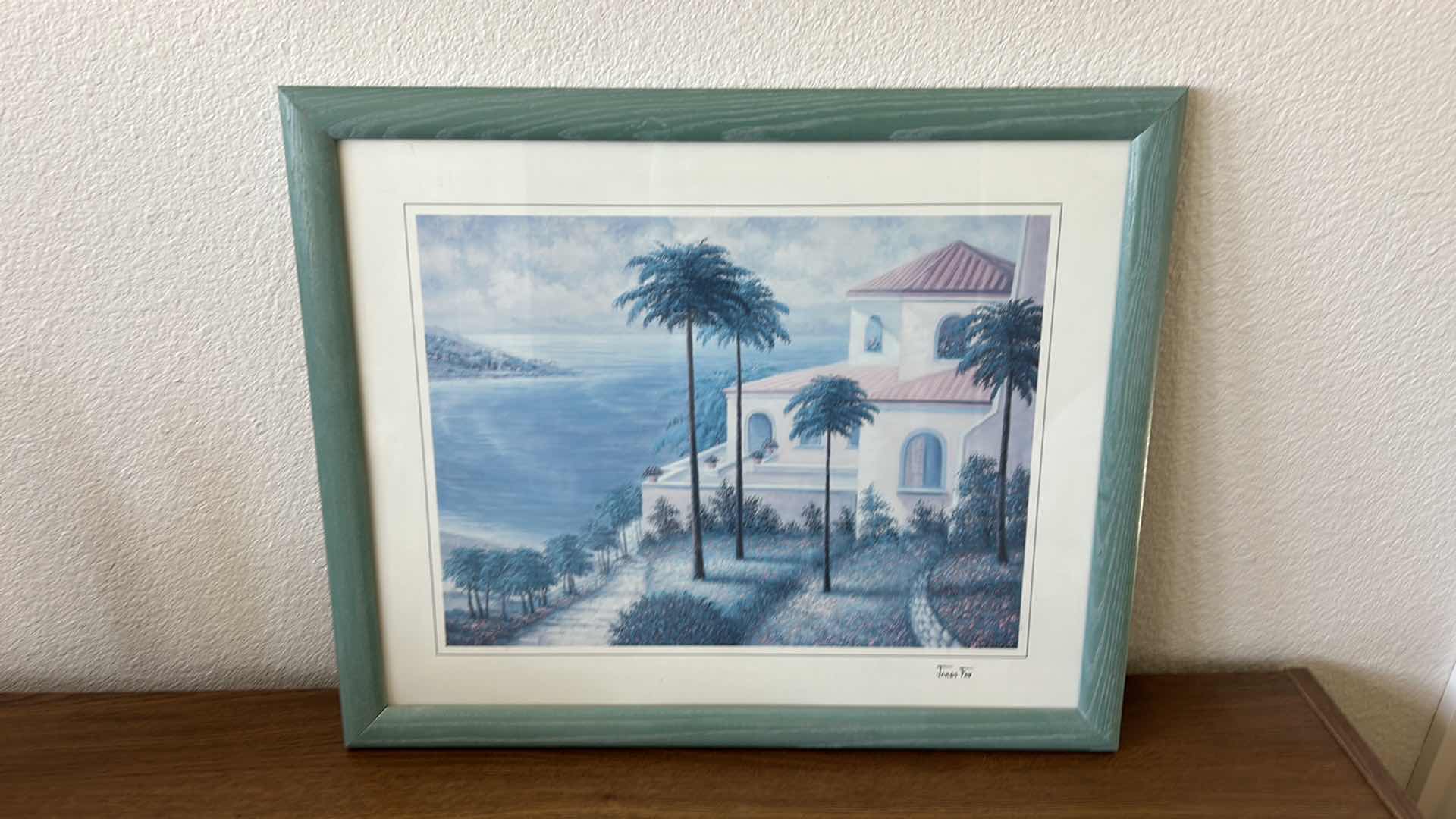 Photo 1 of 2 SEASIDE VILLAGE SIGNED JAMES FAN ARTWORK FRAMED