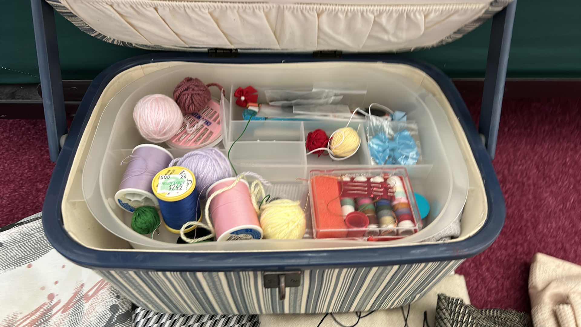 Photo 1 of FABRIC AND SEWING BOX