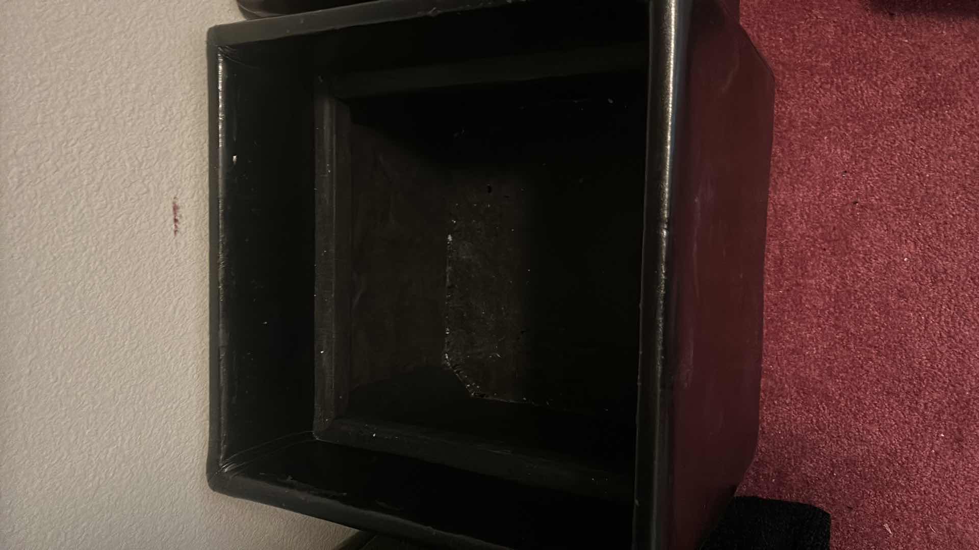 Photo 1 of 2 BLACK STORAGE OTTOMANS LARGEST 17 1/2“ x 17 1/2“