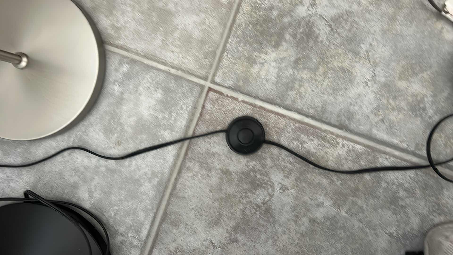 Photo 1 of 6’ CHROME AND WHITE FLOOR LAMP