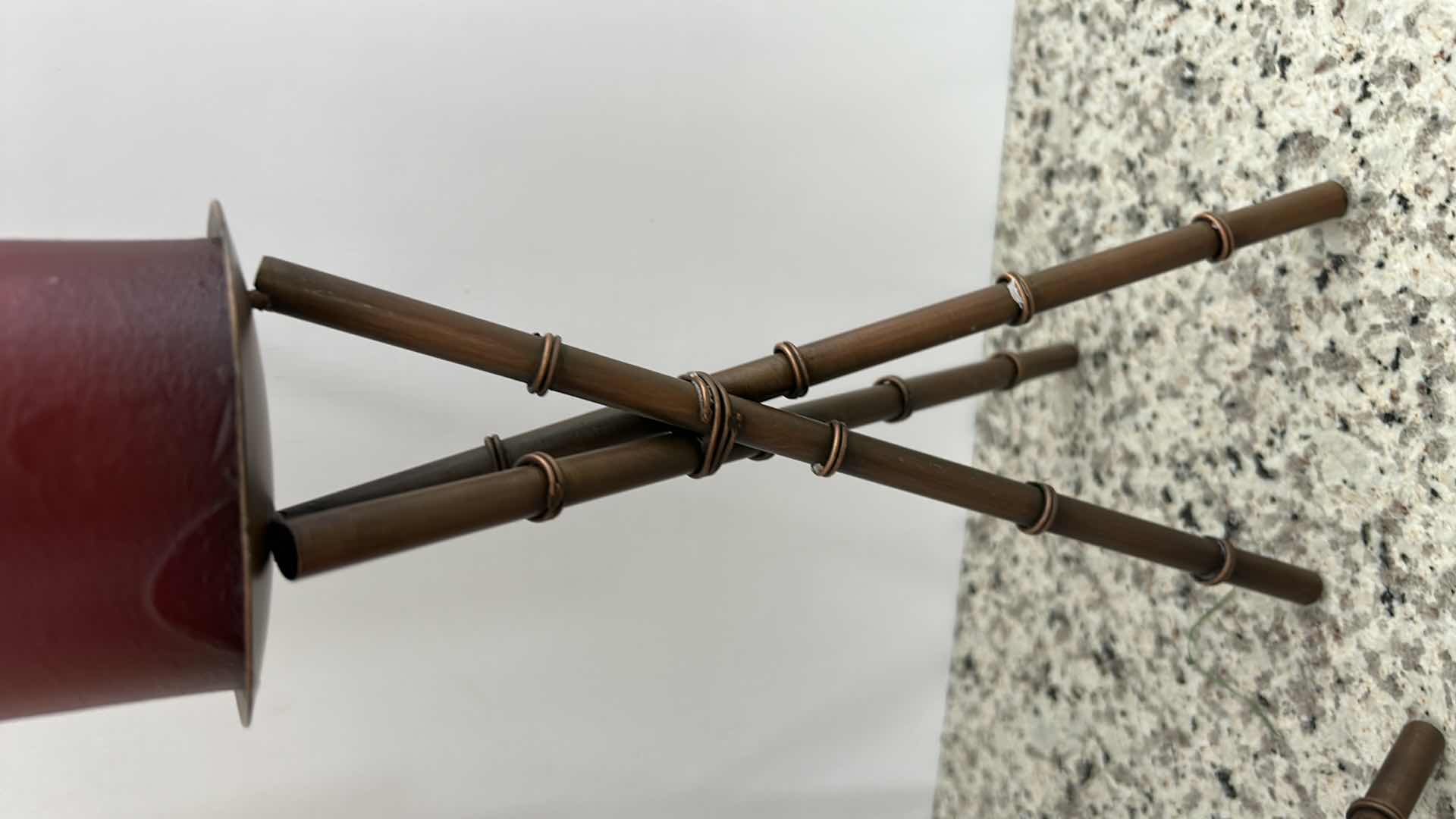 Photo 1 of 3 PIECE CANDLE HOLDERS WITH CANDLES (TALLEST WITH CANDLE 16”