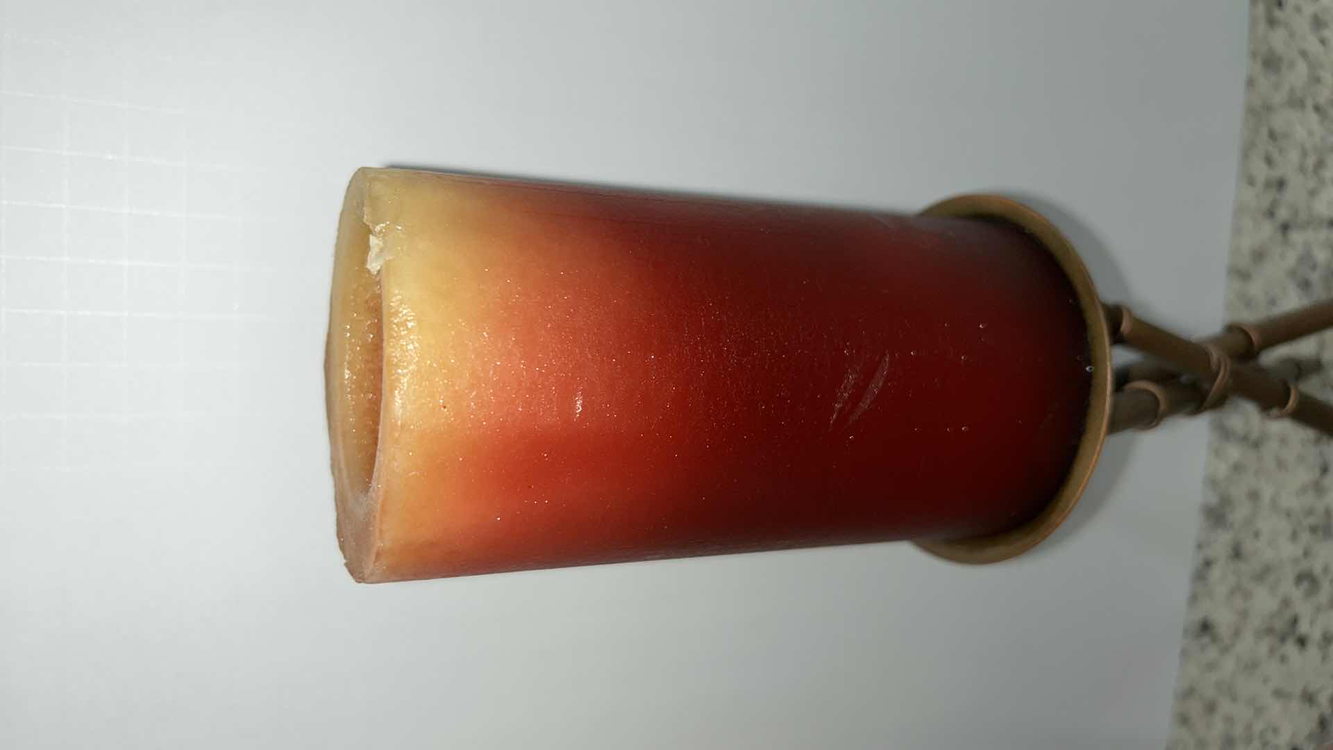 Photo 1 of 3 PIECE CANDLE HOLDERS WITH CANDLES (TALLEST WITH CANDLE 16”