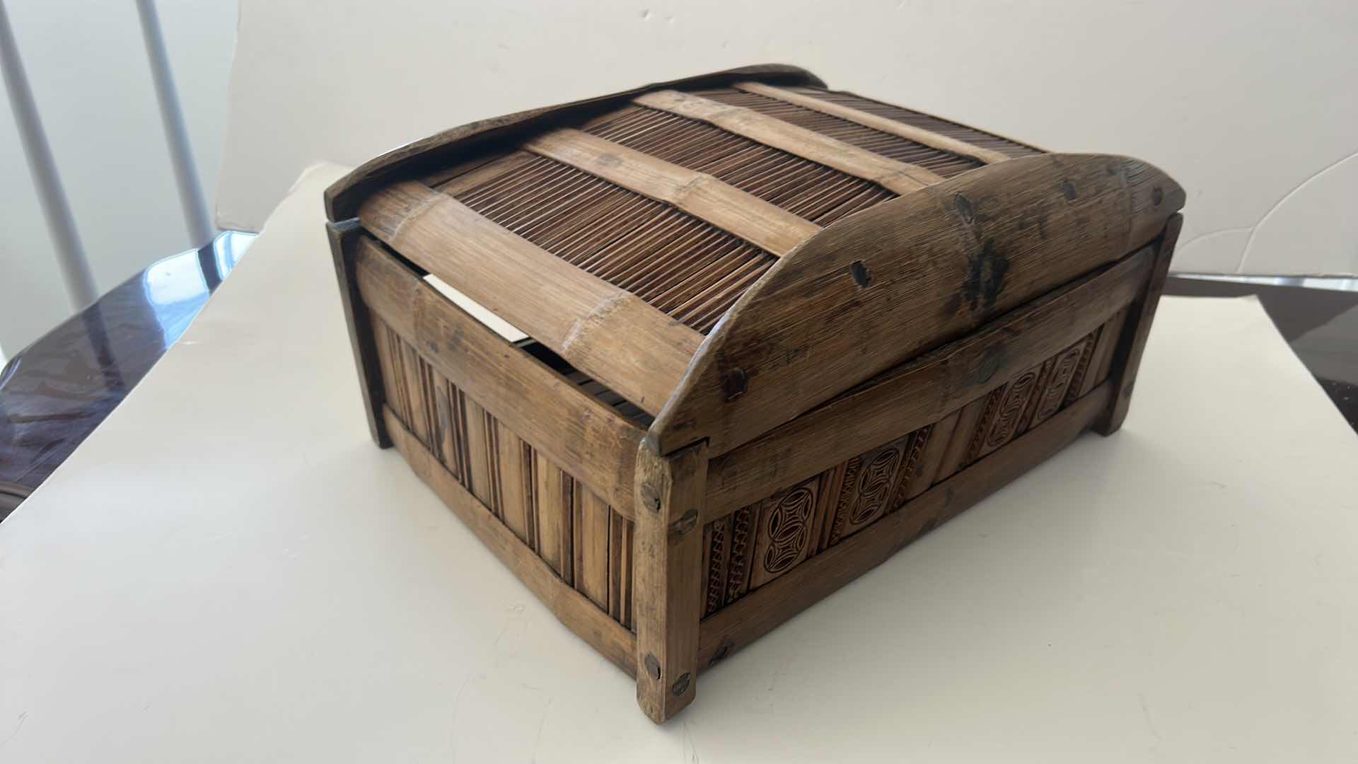 Photo 1 of ANTIQUE CHINESE STORAGE BOX 14” x 12” x 8 1/2”