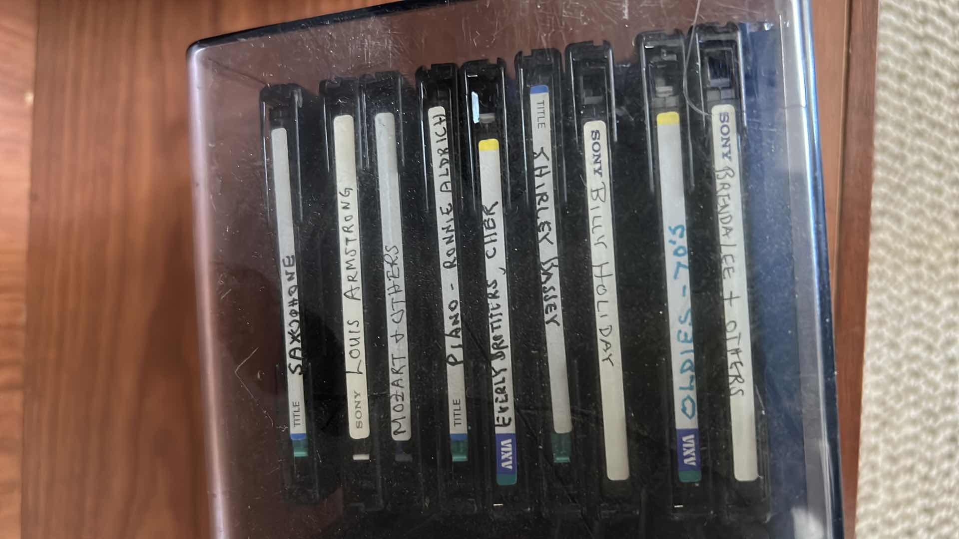 Photo 1 of CONTENTS CABINET- MUSIC CASSETTES & SONY DISCS