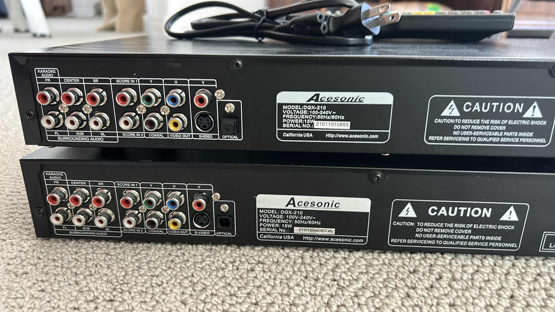 Photo 1 of 2 ACESONIC MULTI-FORMAT KARAOKE PLAYER WITH DIGITAL RECORDING