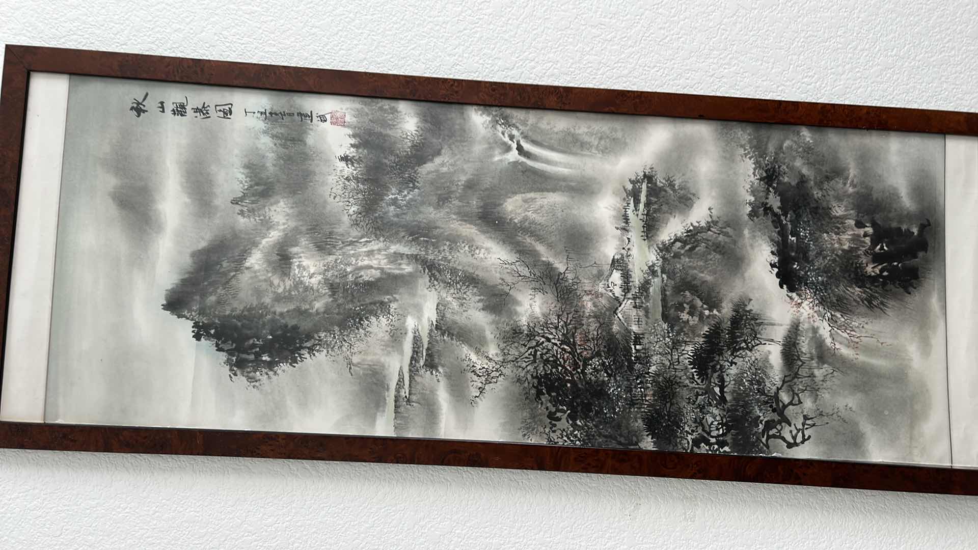 Photo 1 of 4 PANELS ASIAN ARTWORK FRAMED 17 1/2” x 46”