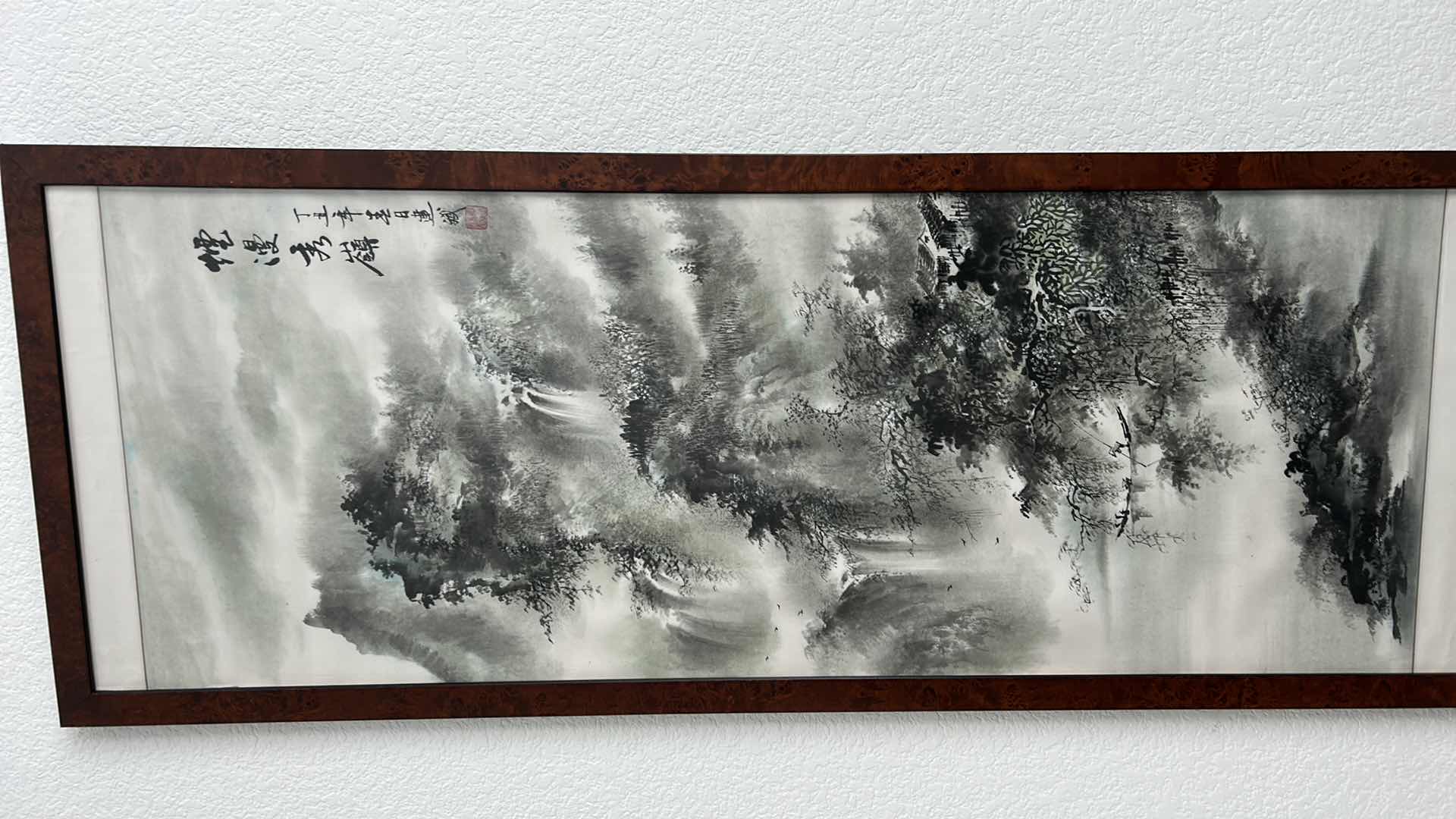 Photo 1 of 4 PANELS ASIAN ARTWORK FRAMED 17 1/2” x 46”