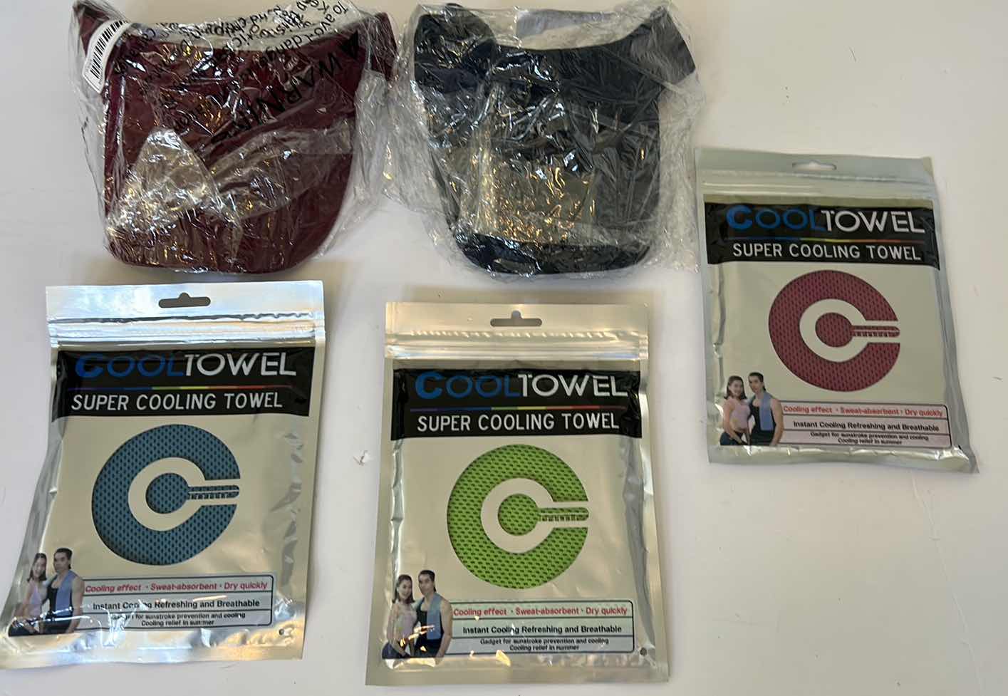 Photo 1 of 3 SUPER COOLING TOWELS AND 2 VISORS